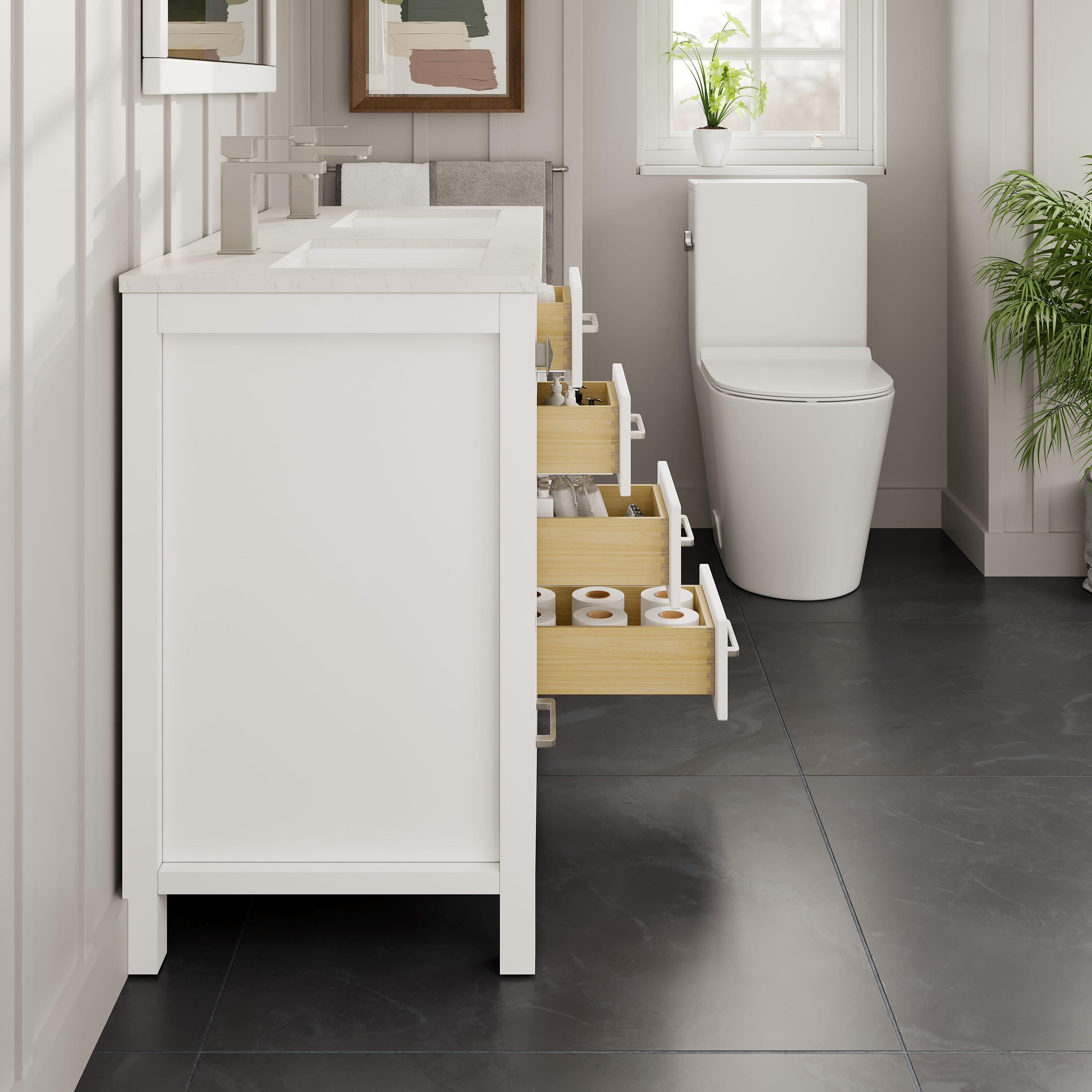 Eviva TVN414-54X18WH-DS Bath-Vanity-Combo - View #5