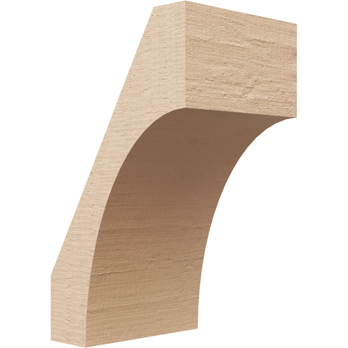 Ekena Millwork BRCUR05X06X10WTLRCPR 5-in x 10-in x 6-in Primed Urethane