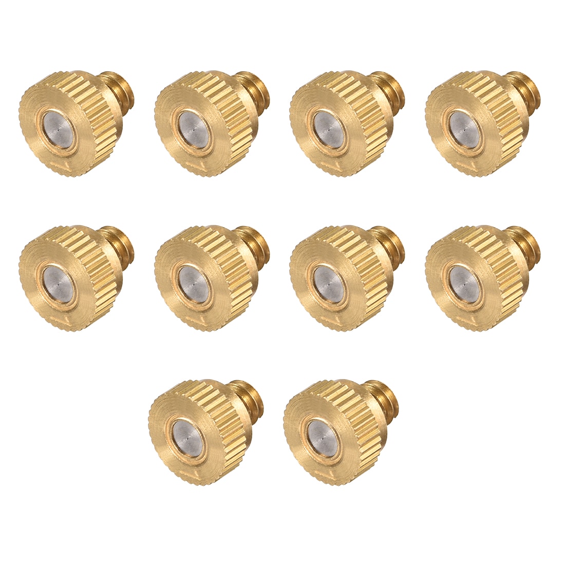 Unique Bargains Brass Misting Nozzle - 10/24 UNC 0.1mm Orifice Dia Replacement Heads for Outdoor Cooling System - 10pcs