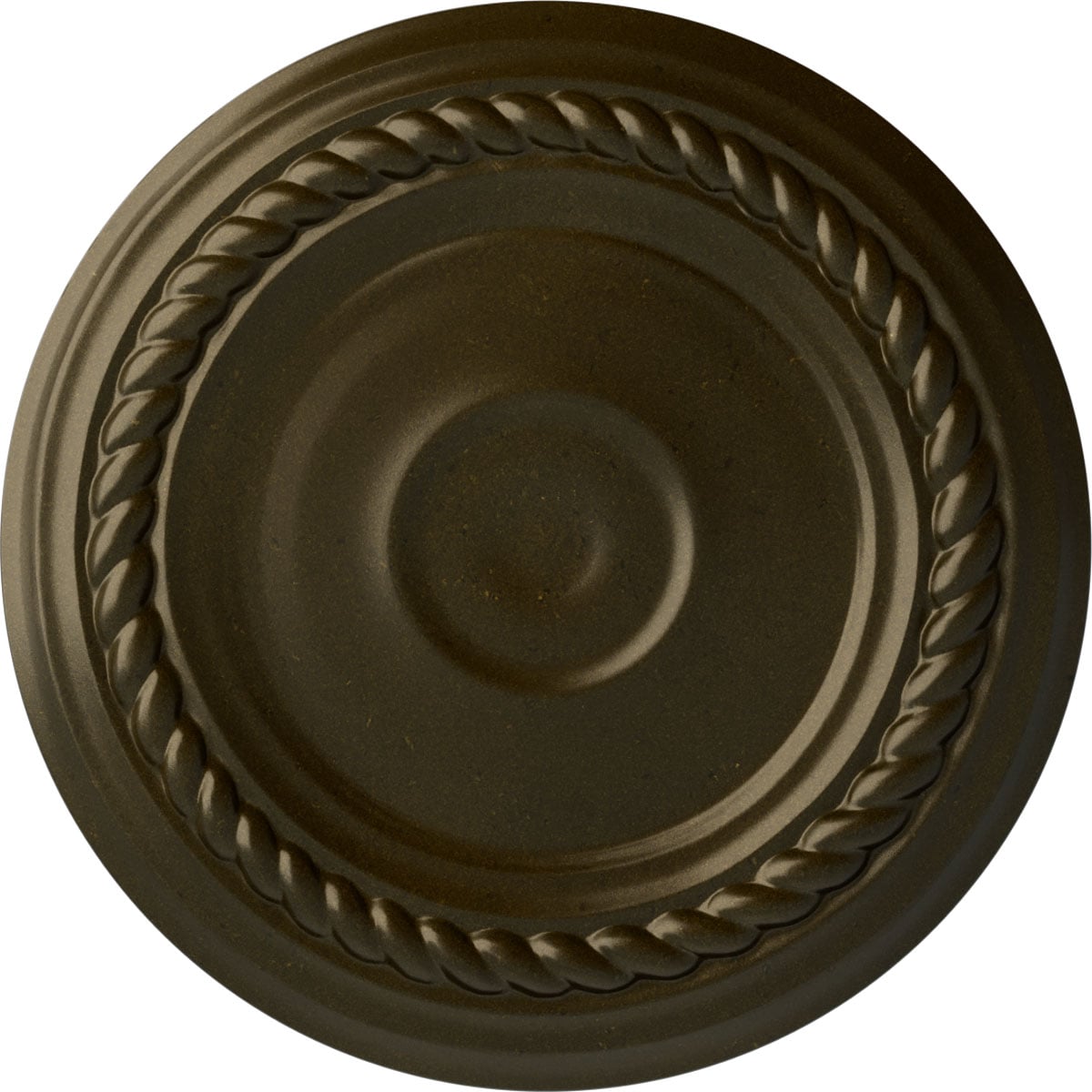 Ekena Millwork CM07ALGGS Small Alexandria 7.875-in W x 7.875-in L Painted Green Gold Polyurethane Whole Ceiling Medallion