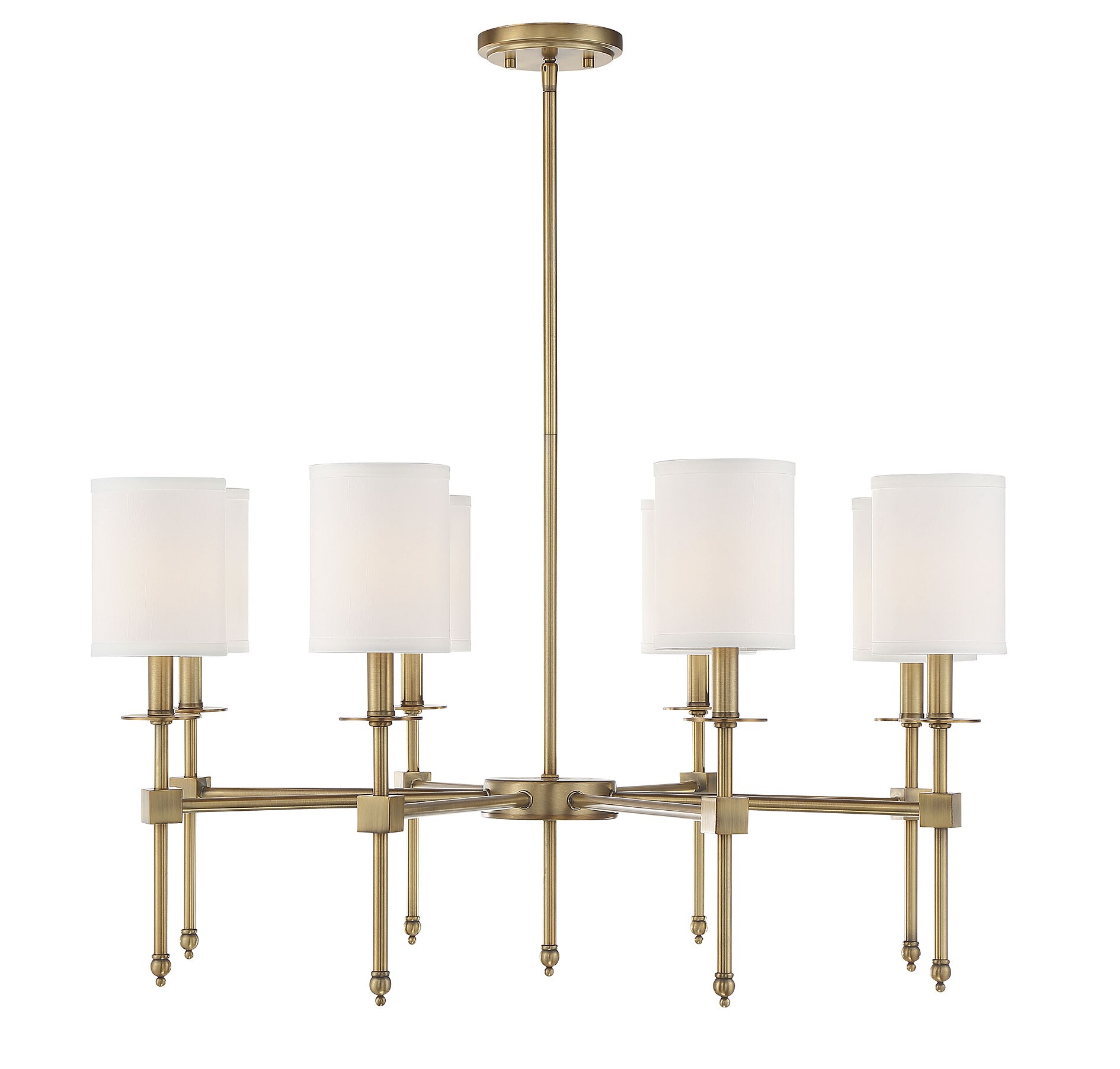 8-Light Warm Brass Traditional Dry Rated Chandelier at Lowes.com