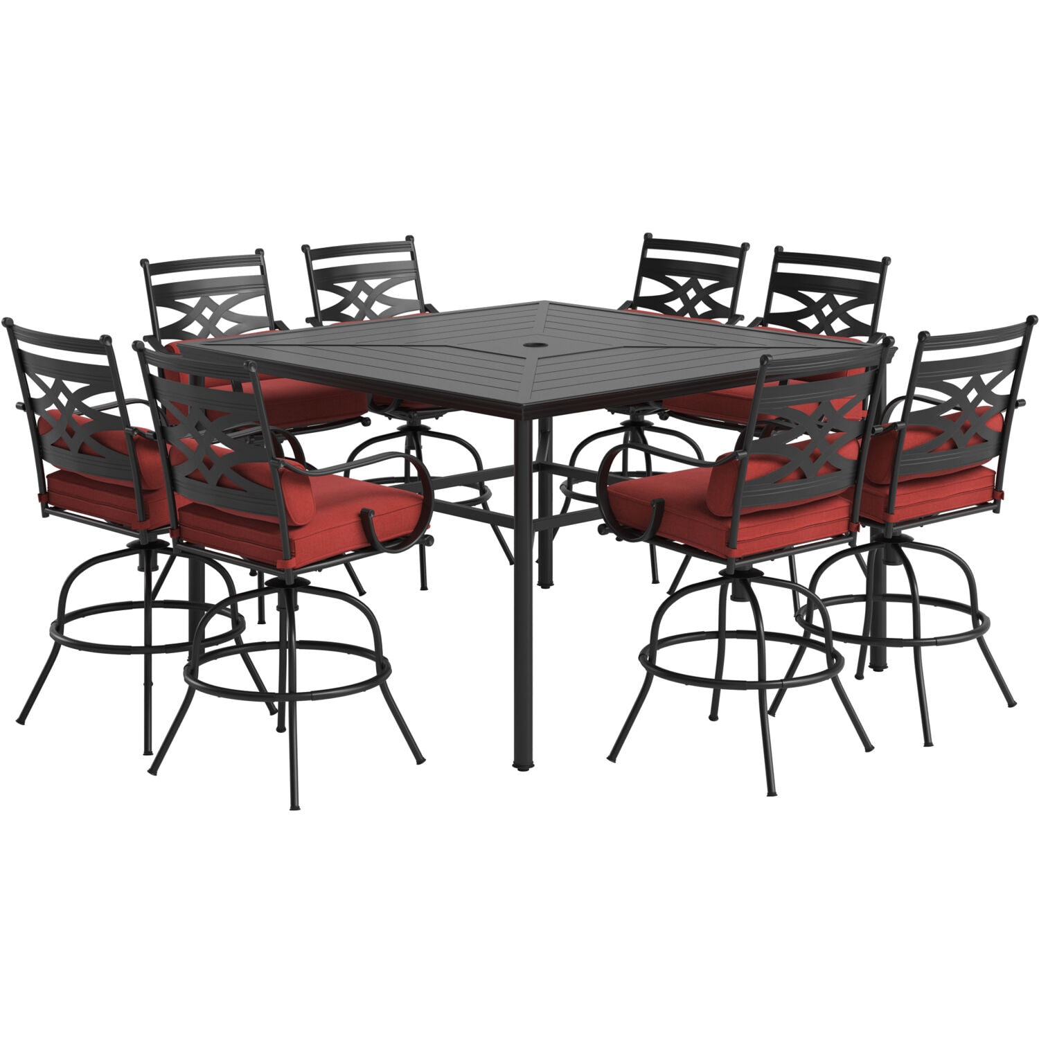 Hanover MCLRDN9PCBRSW8-CHL Patio-Dining-Sets - View #13