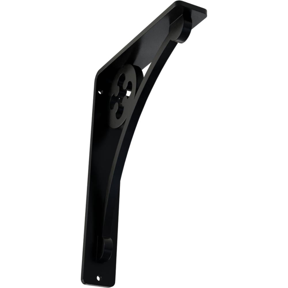 Ekena Millwork BKTM01X05X08SCR Crawley 5.5-in x 1.5-in x 8-in Black Wrought iron Countertop support bracket
