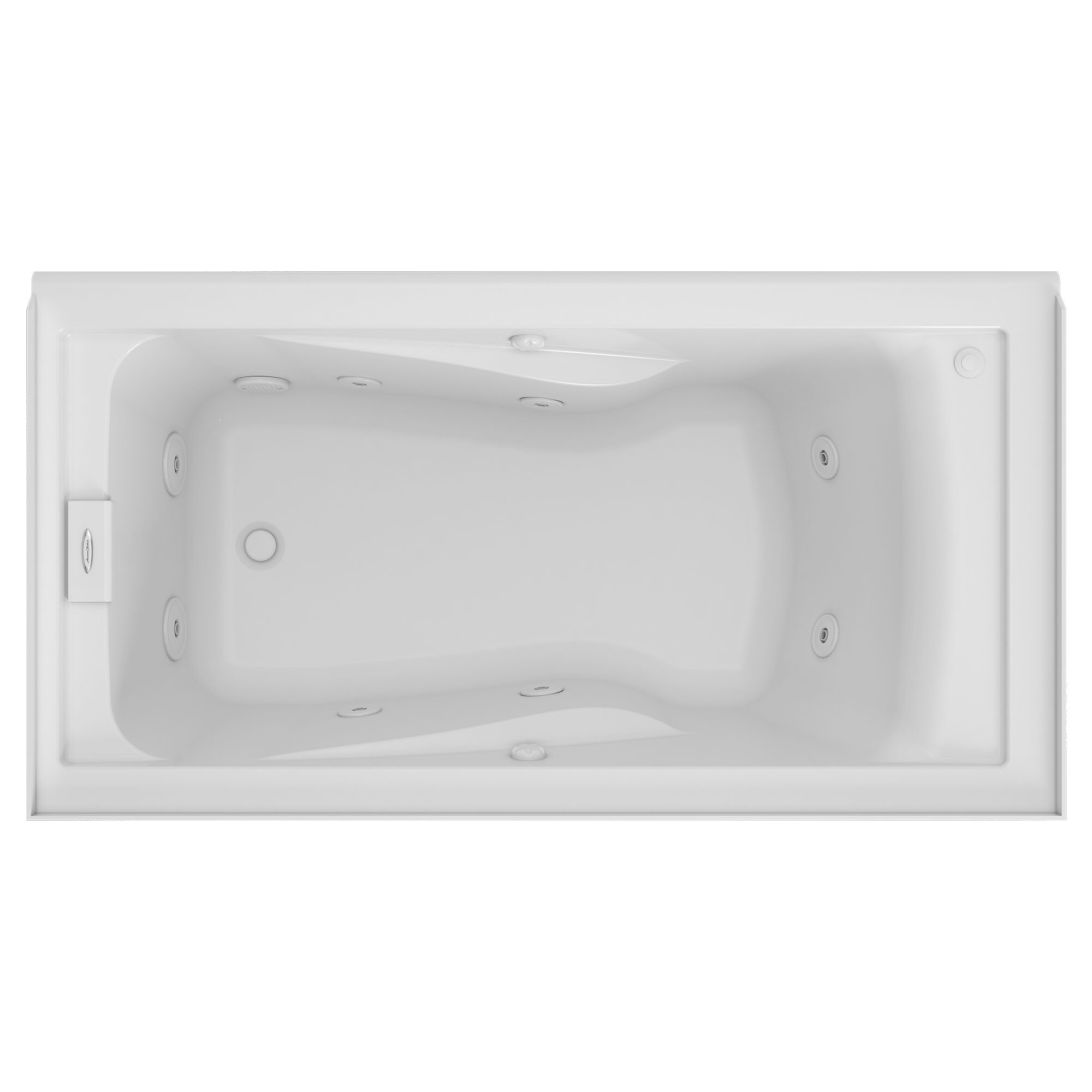 Mainstream 60-in x 32-in White Acrylic Alcove Whirlpool Tub (Left Drain) | - American Standard 2948LC-LHO.020
