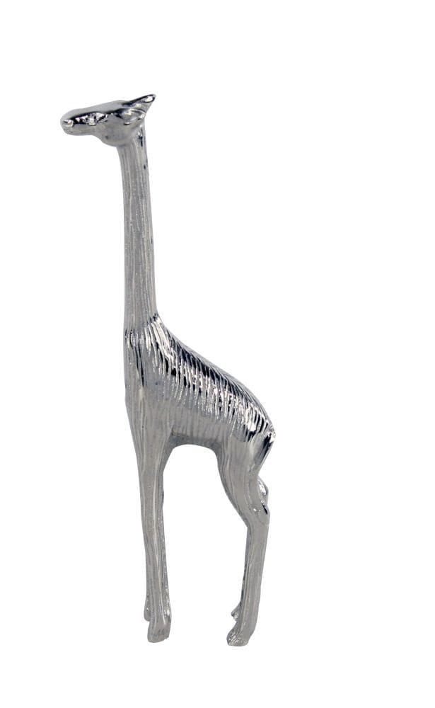 Grayson Lane Abstract Silver Aluminum Giraffe Sculptures Set Of 2: 15 ...