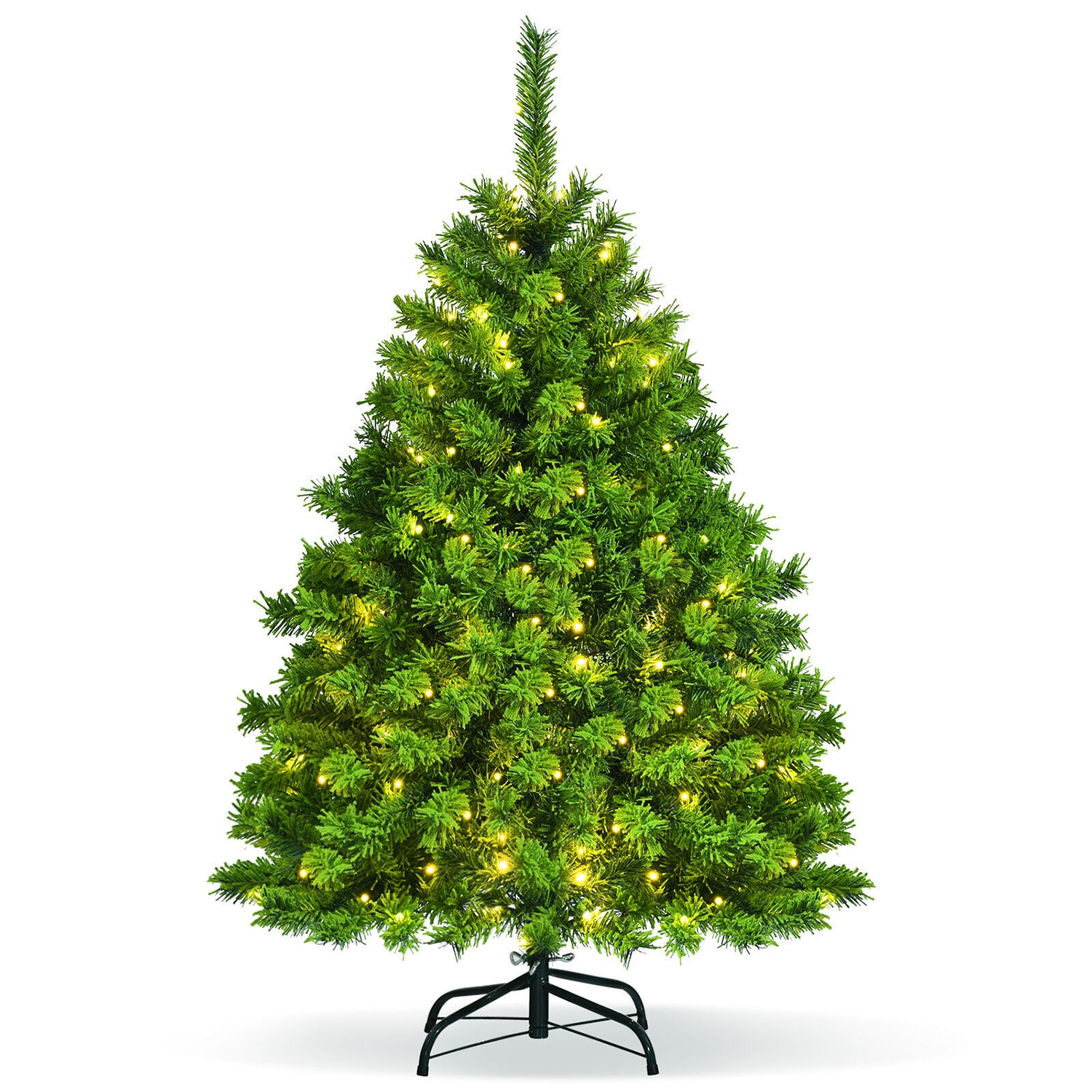 WELLFOR HYJ23577US 4.5-ft Pre-lit Artificial Christmas Tree with LED Lights