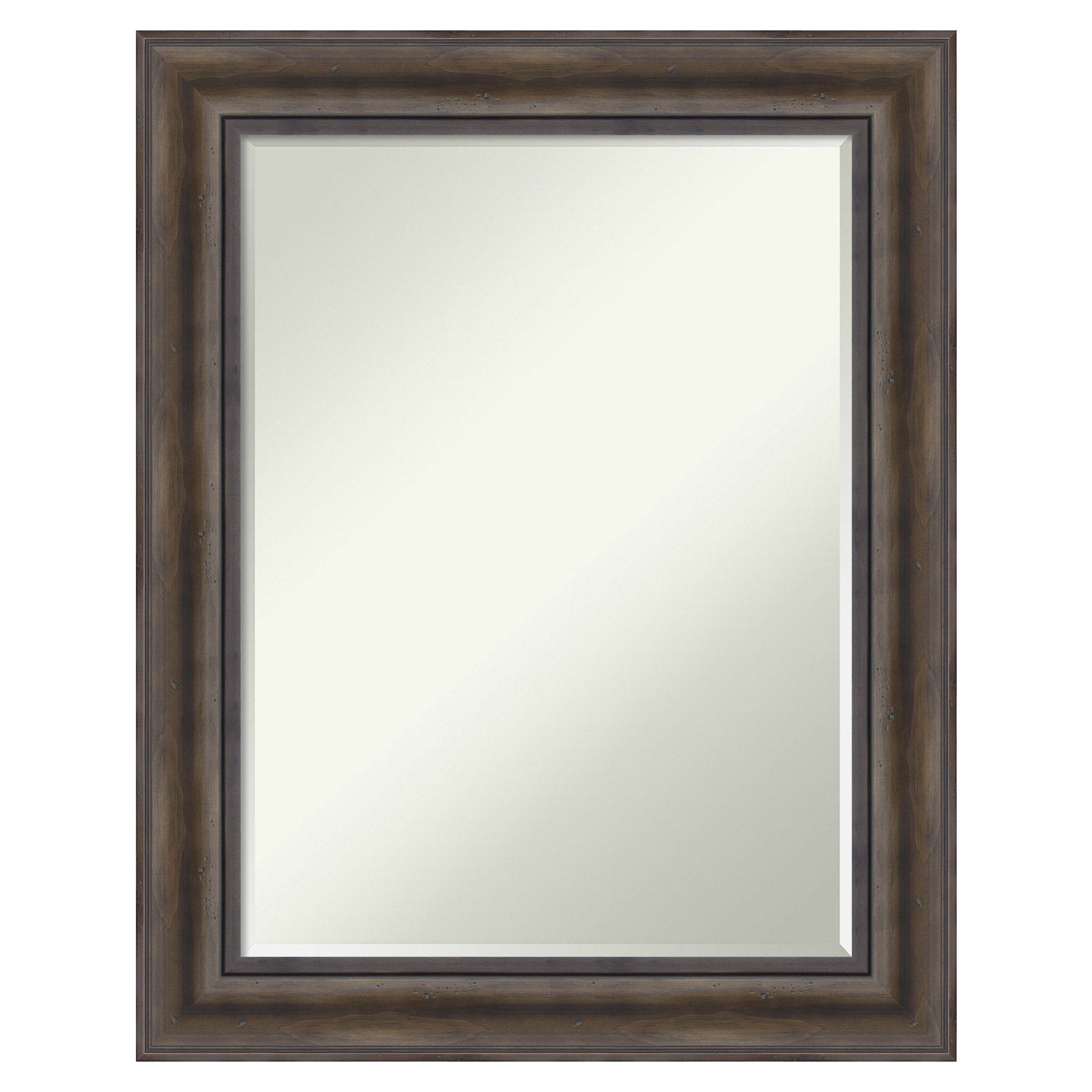 Amanti Art A17007235919 Rustic Pine Frame 23.5-Inches W x 29.5-Inches H Rectangle Rustic Pine Brown Framed Wall Mirror