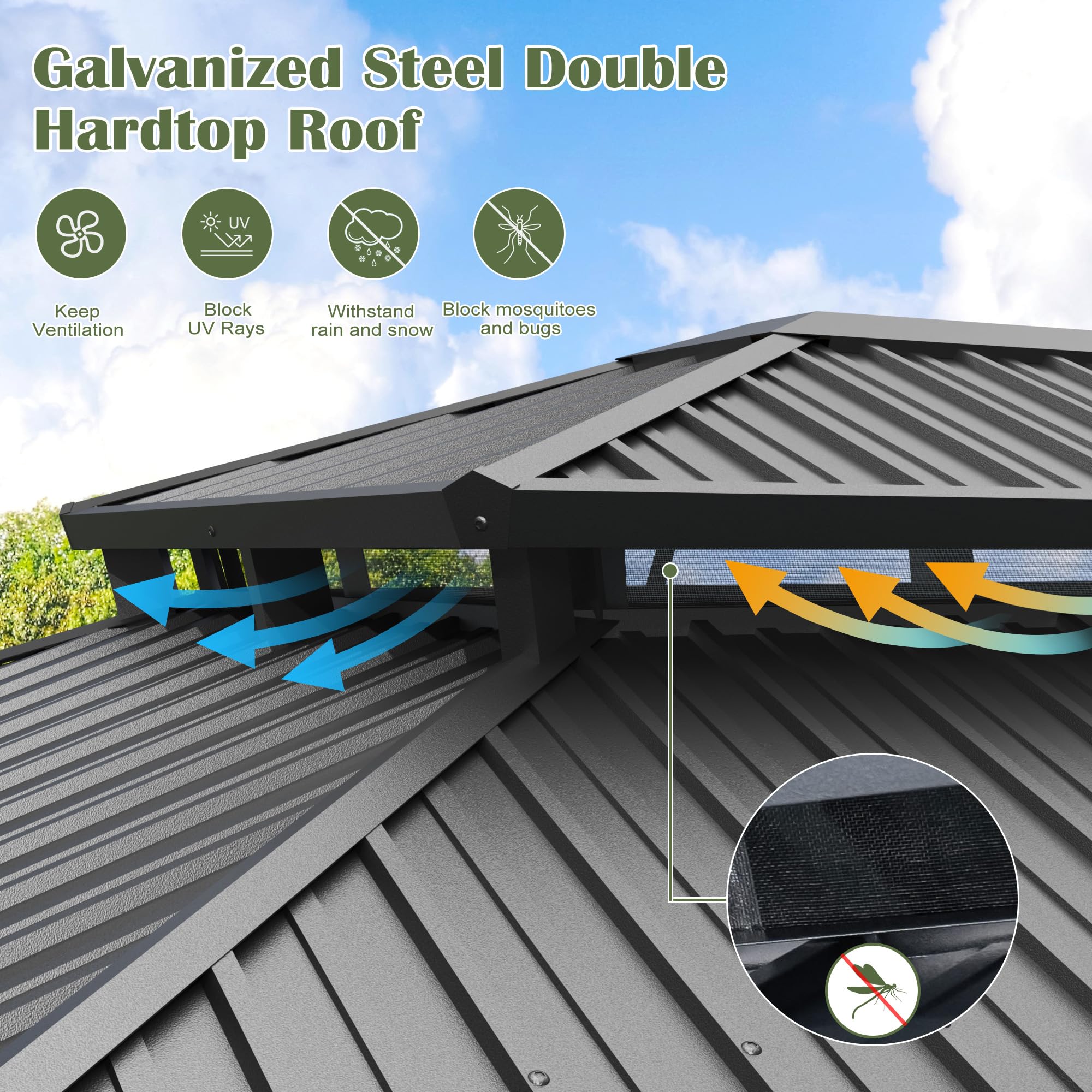 AURA OUTDOOR OAGB-1220 Wood-Resin-Gazebos - View #5