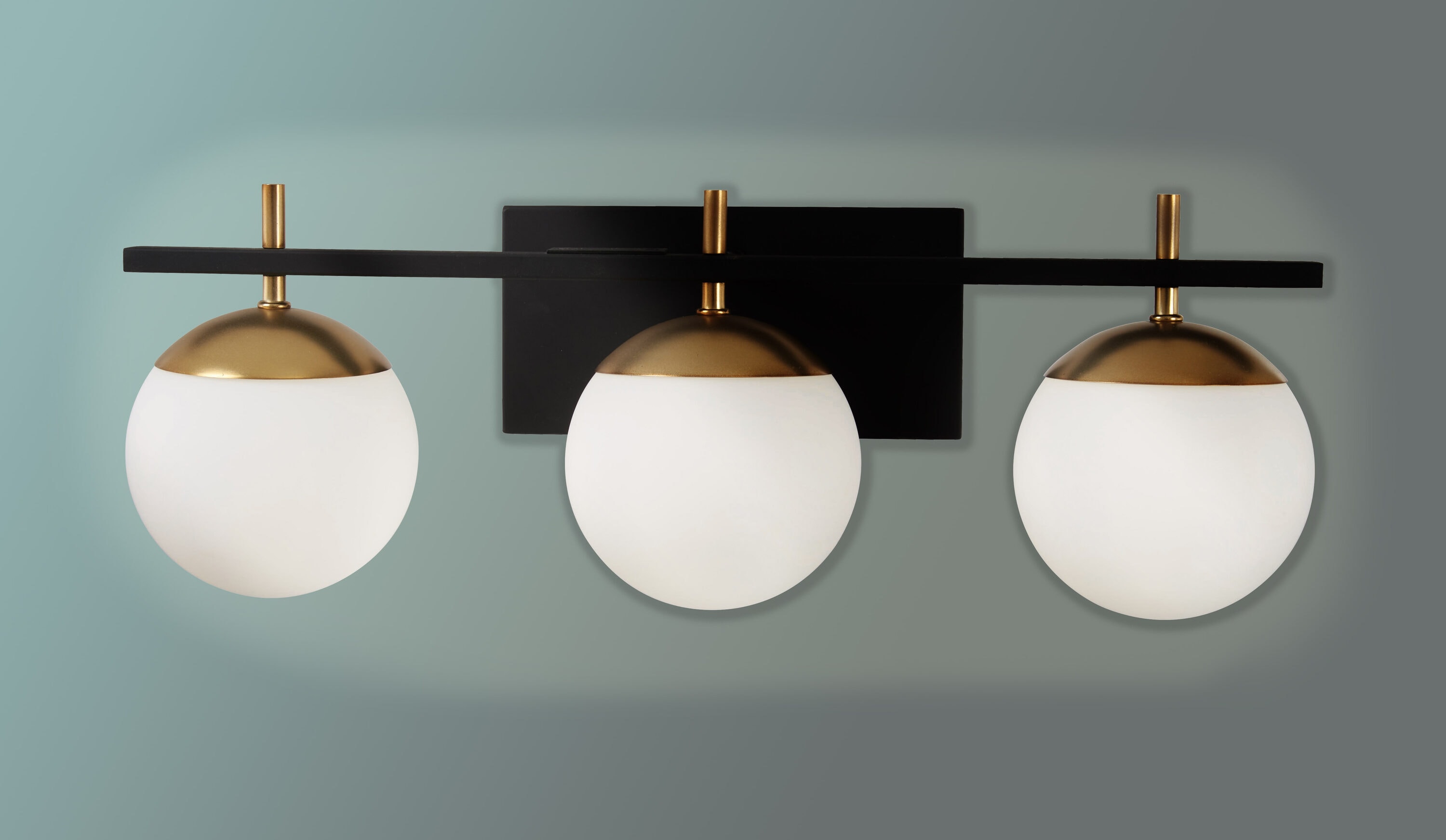 George Kovacs P1353-618 Alluria 24-in 3 -Light Black Modern/contemporary Vanity light