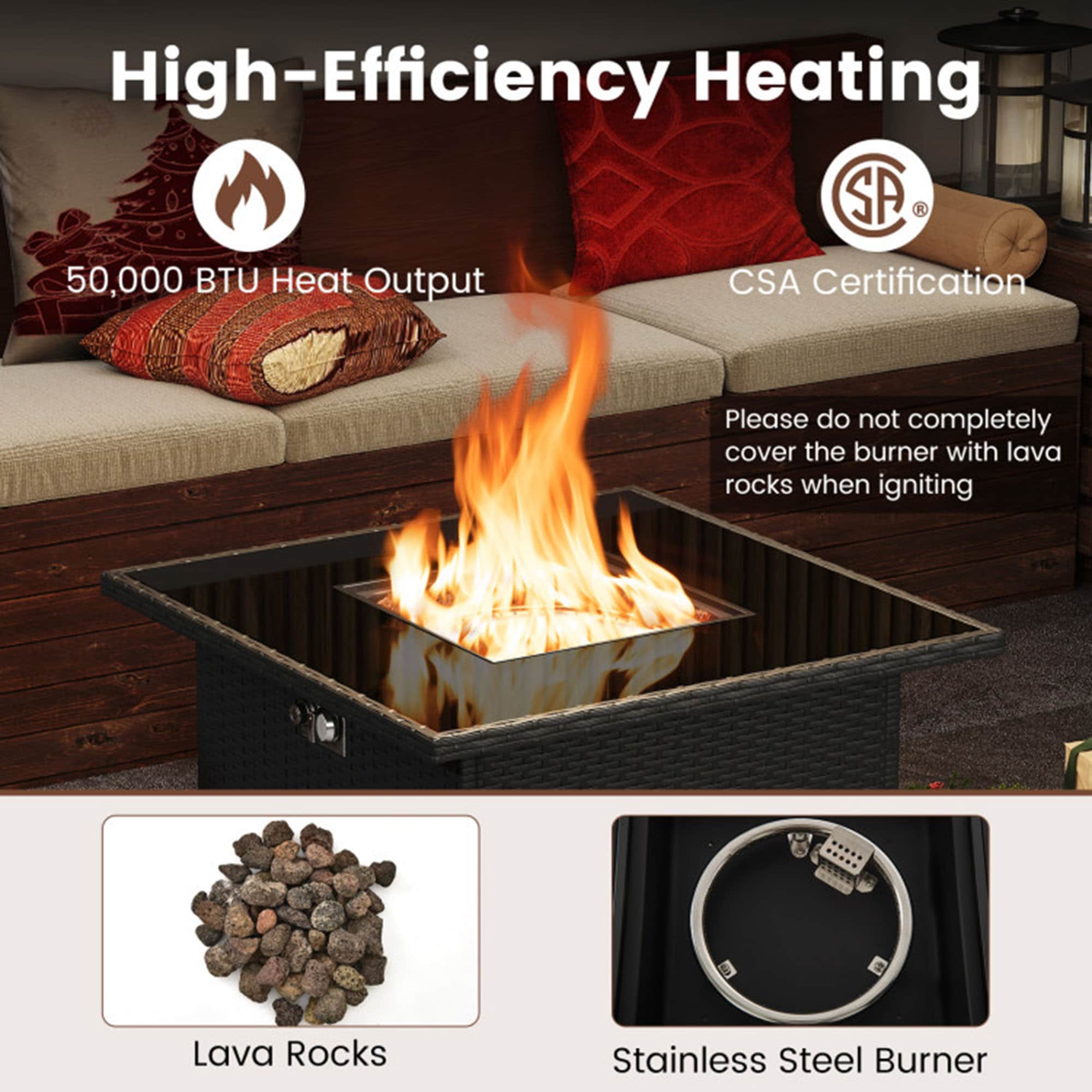 Clihome CL-NP12210DK Outdoor-Gas-Firepits - View #6