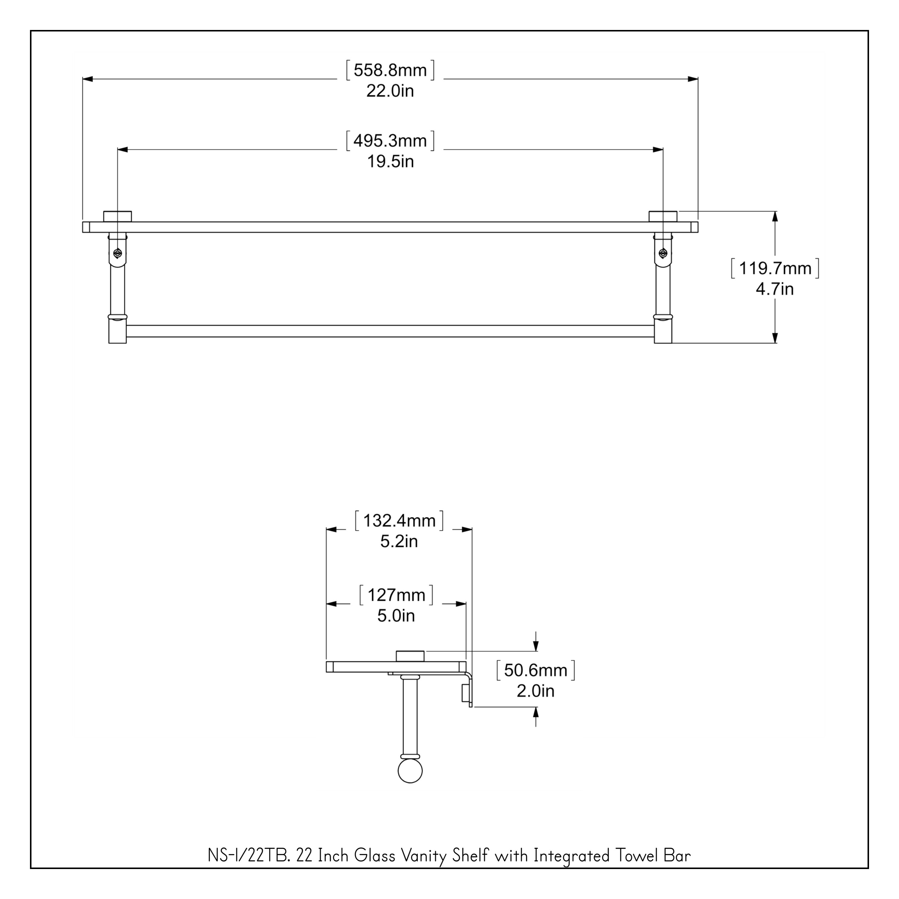 Allied Brass NS-1/22TB-SN Bathroom-Shelves - View #3