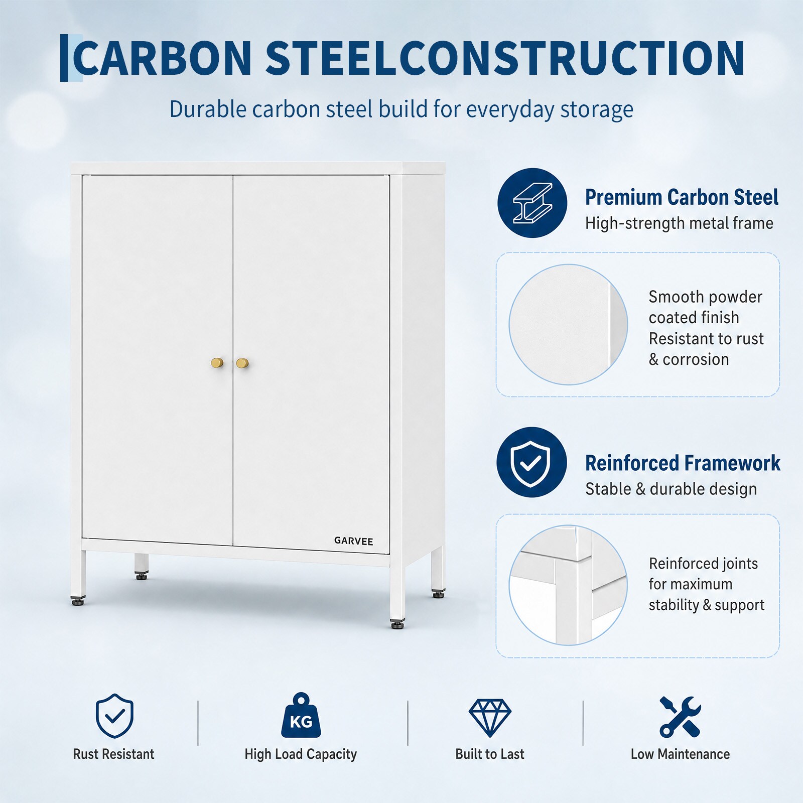 Aoile Modern Carbon Steel Entryway Storage Cabinet - Magnetic Double ...