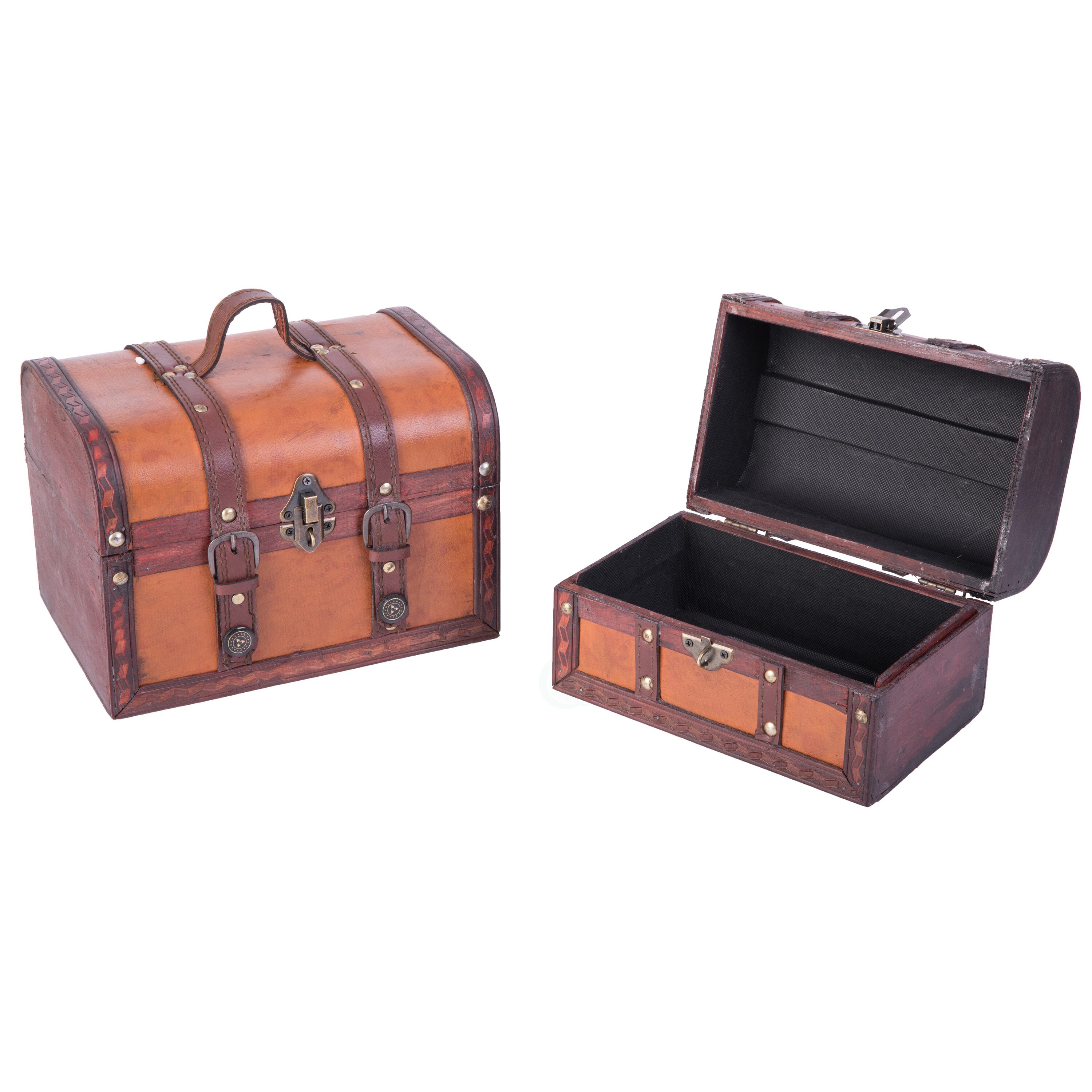 Quickway Imports QI003006.2 Brown Wood Rustic Decorative box