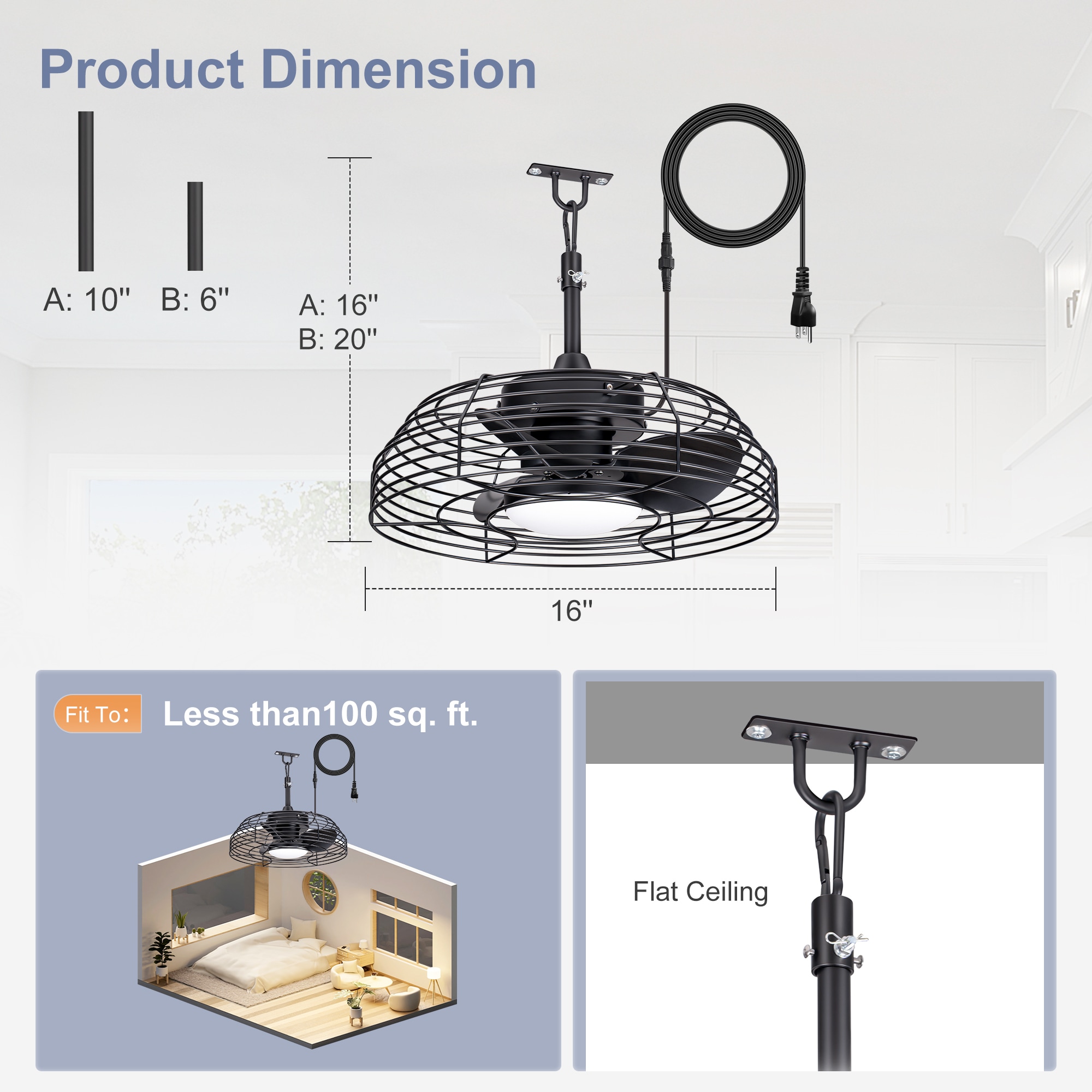 Airsurfer AS-39004-BK Ceiling-Fans - View #3
