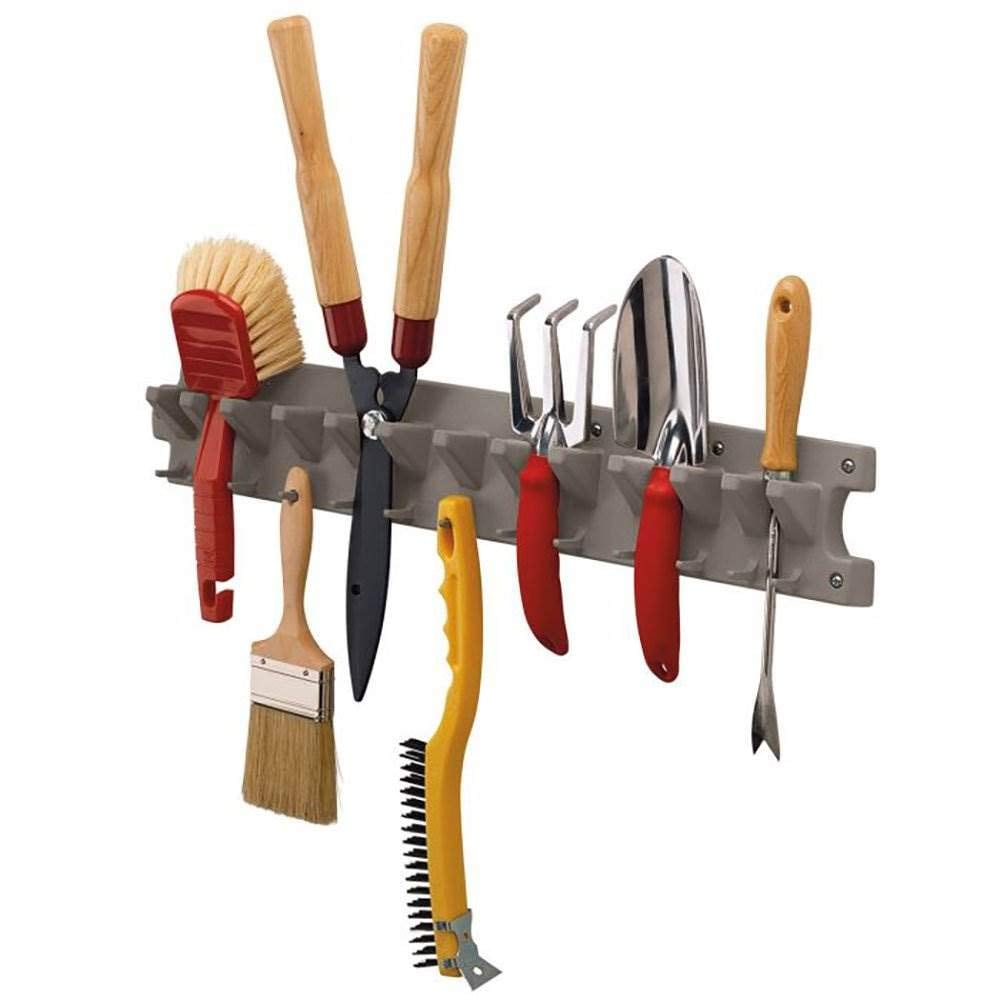 Suncast  V713 2Foot WallMount Tool Organizer 2Pack 30 lb Capacity Per Hanger Platinum Metallic