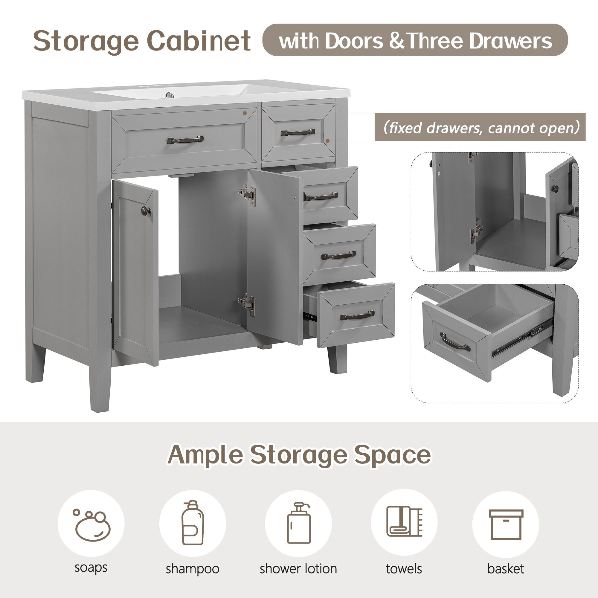 Dimakai DI-BY2491E3P Bath-Vanity-Combo - View #10