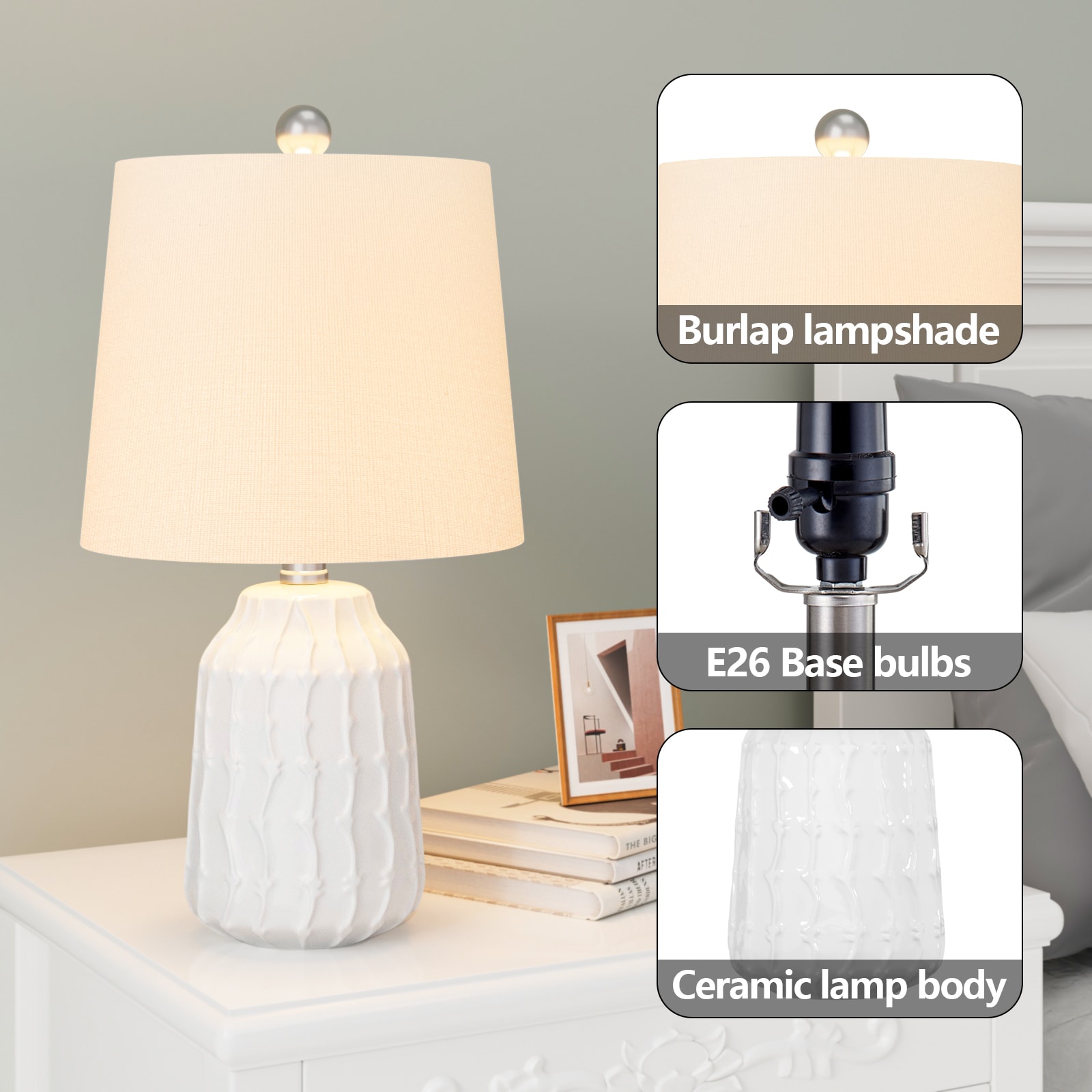 Maxax T166-WH Table-Lamps - View #7