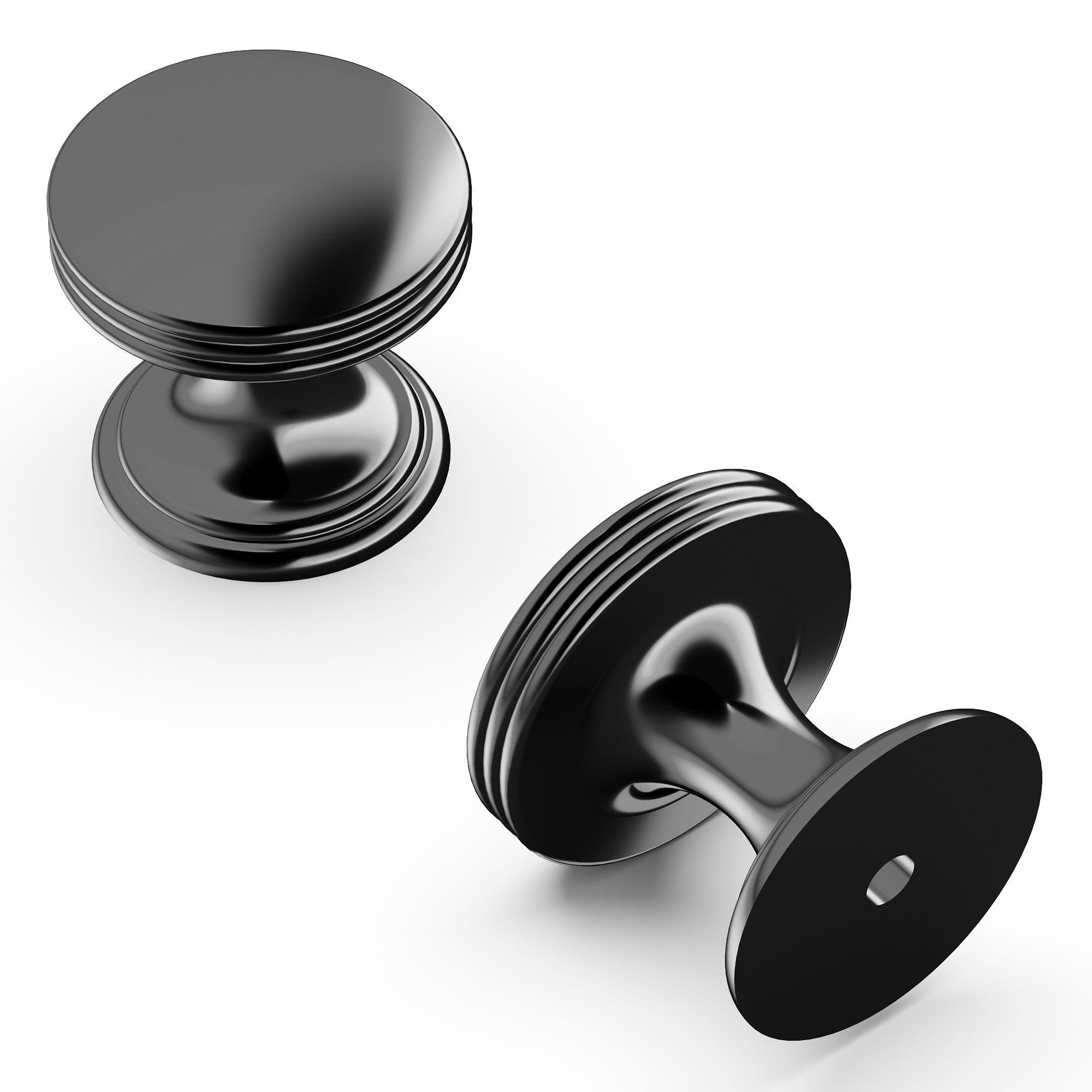 Hickory Hardware P2140-BLN American Diner 1-in Black Nickel Round Transitional Cabinet Knob