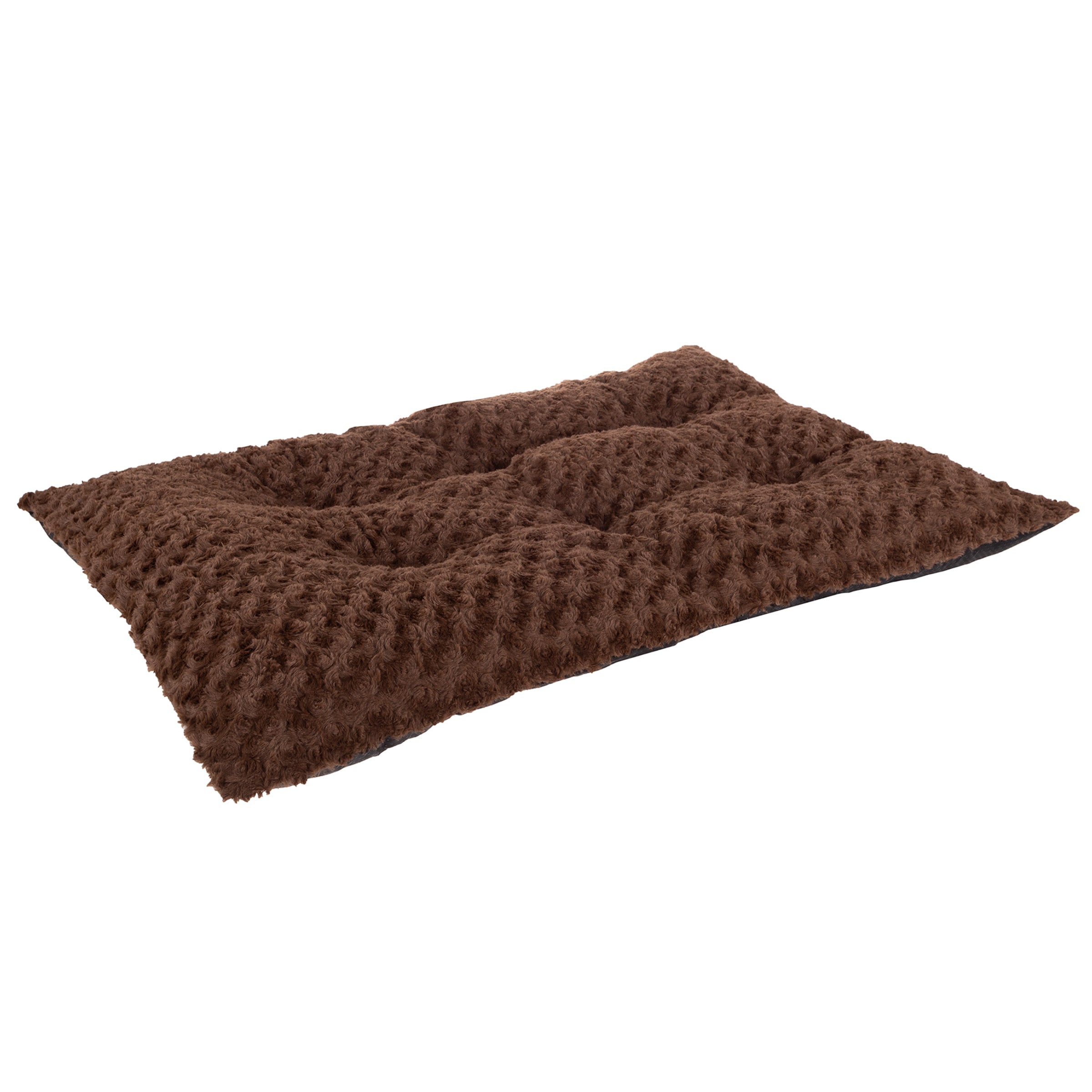PETMAKER 80-PET5012 42 x 26 Brown Dog Bed with Faux Fur Top and Non Slip Bottom