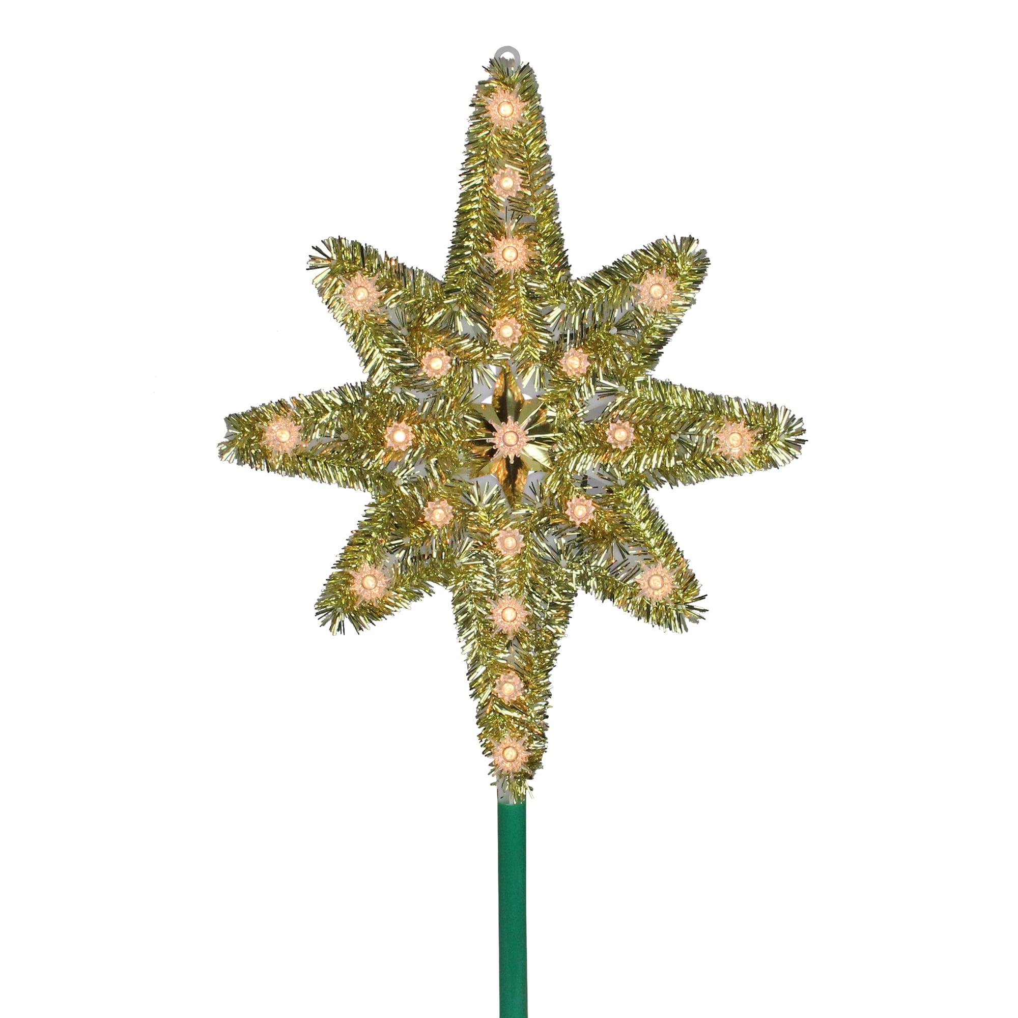 Northlight 33406543 21-in Star Gold White Christmas Tree Topper