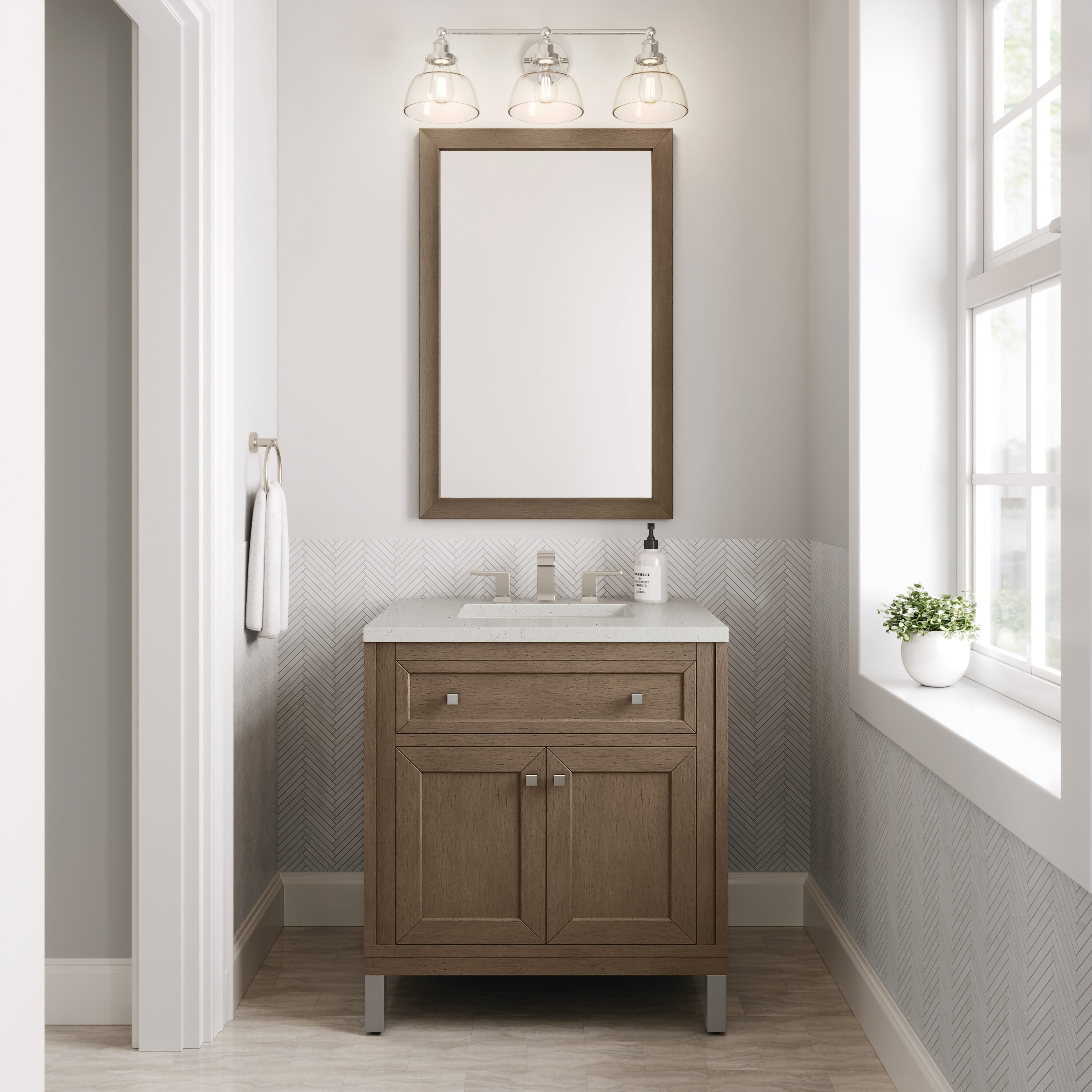 James Martin Vanities 305-V30-WWW-3LDL Bath-Vanity-Combo - View #2