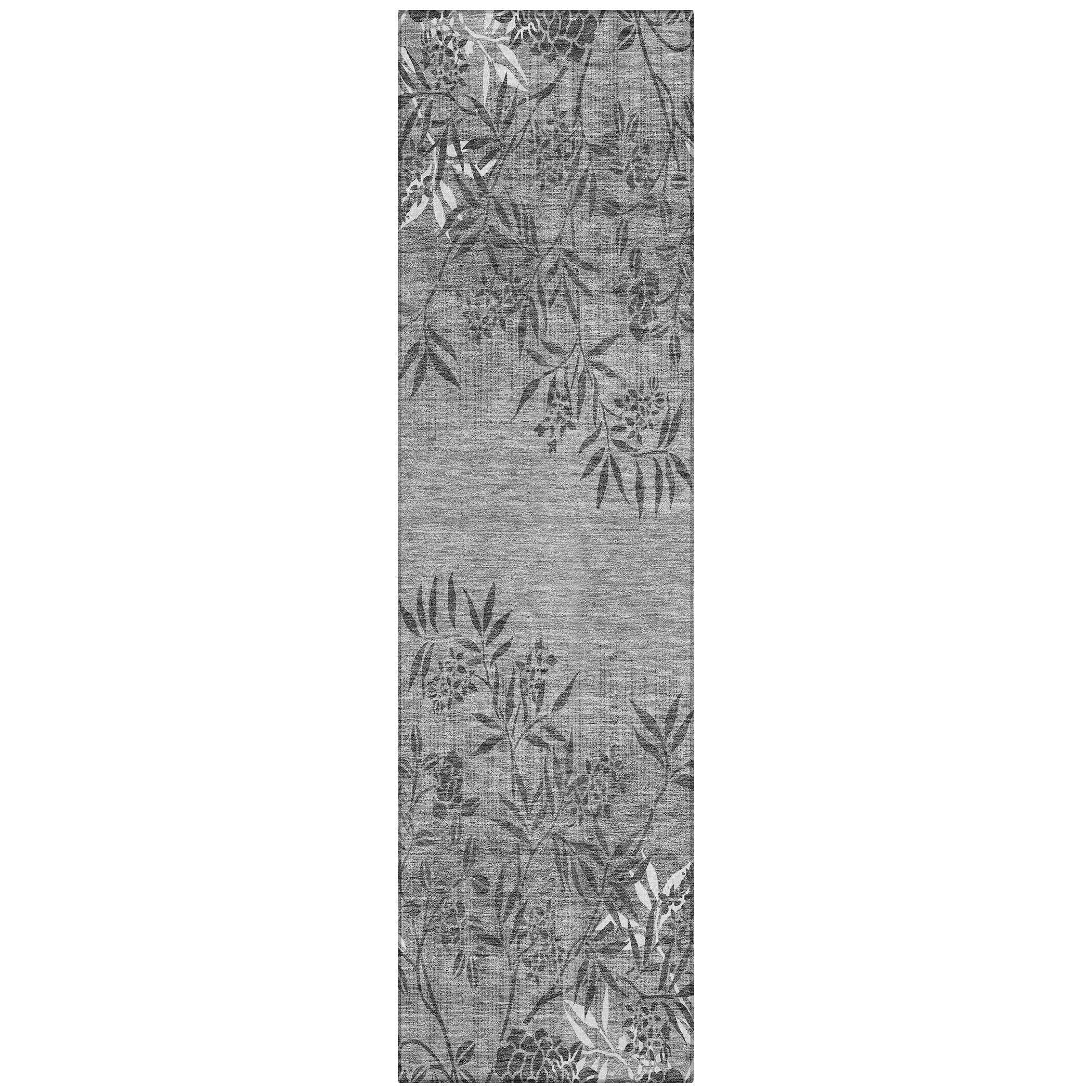 Addison Rugs ACN673PW2X8 Chantille ACN673PW 2 x 7 (ft) Polyester Pewter Rectangular Indoor/Outdoor Geometric Machine washable Runner rug