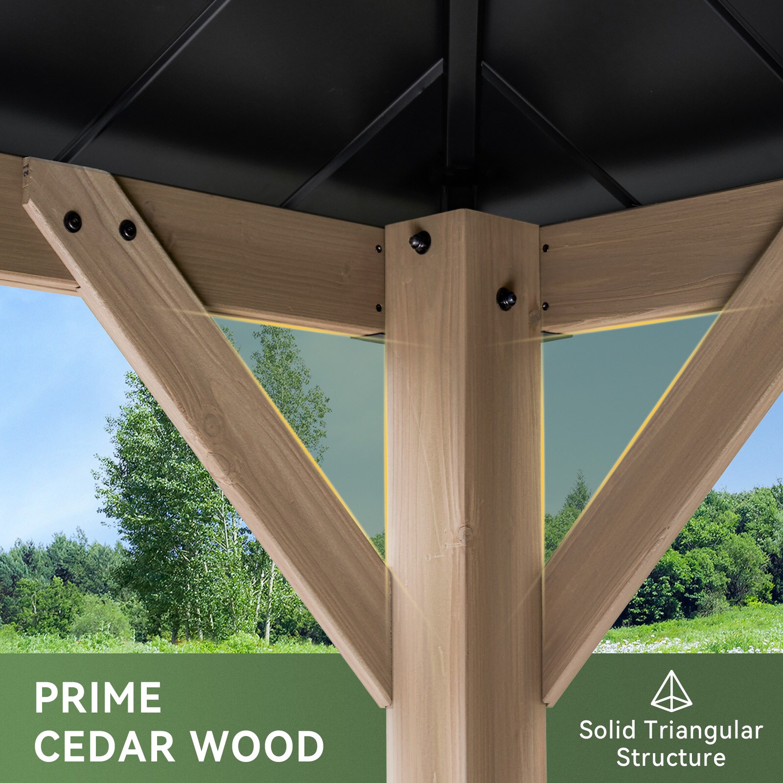 Nordivale W-SC-1010LG Wood-Resin-Gazebos - View #3