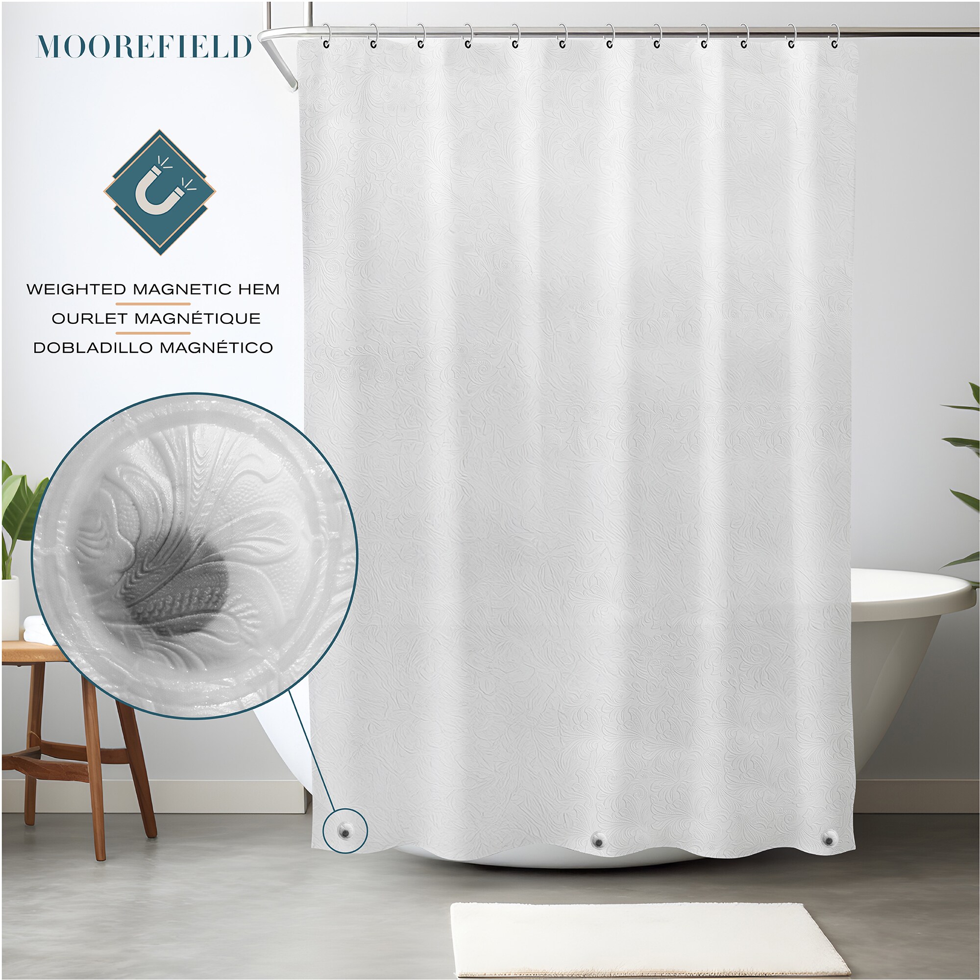 Moorefield LS422FWT Shower-Curtains-Liners - View #4