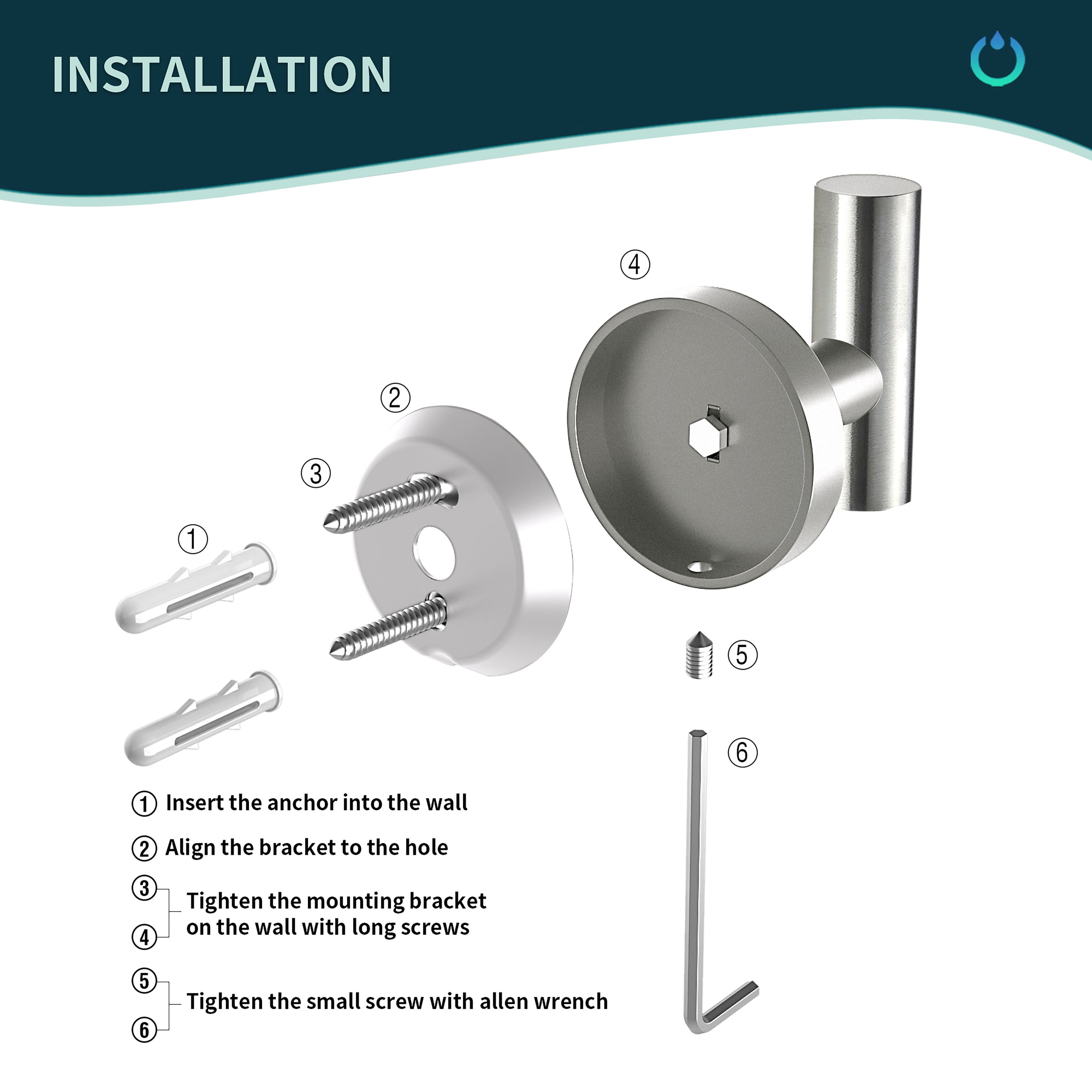 FORIOUS LL0219BN-2 Robe-Hooks - View #7