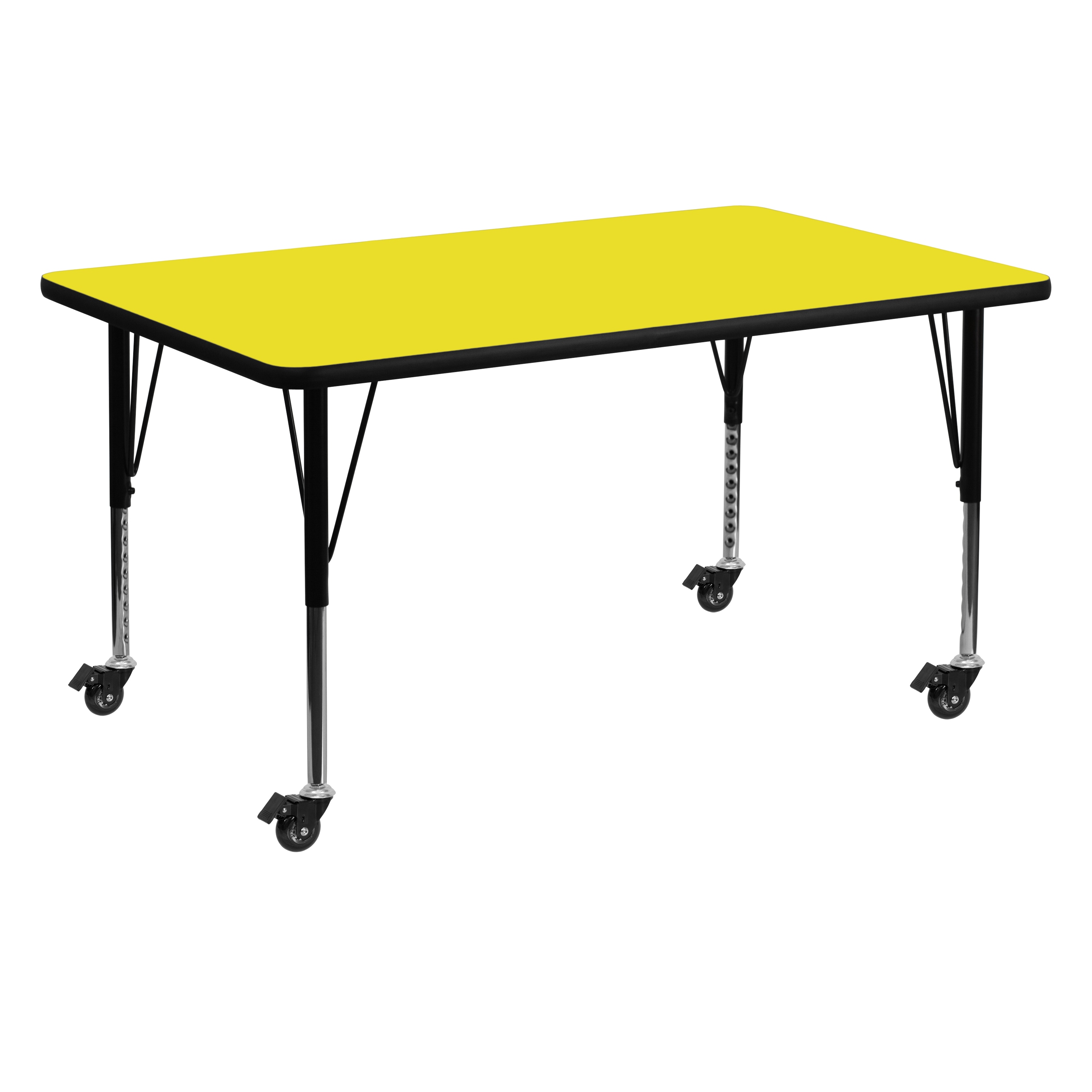 Flash Furniture 847254080507 Yellow Rectangular Kid's Play Table