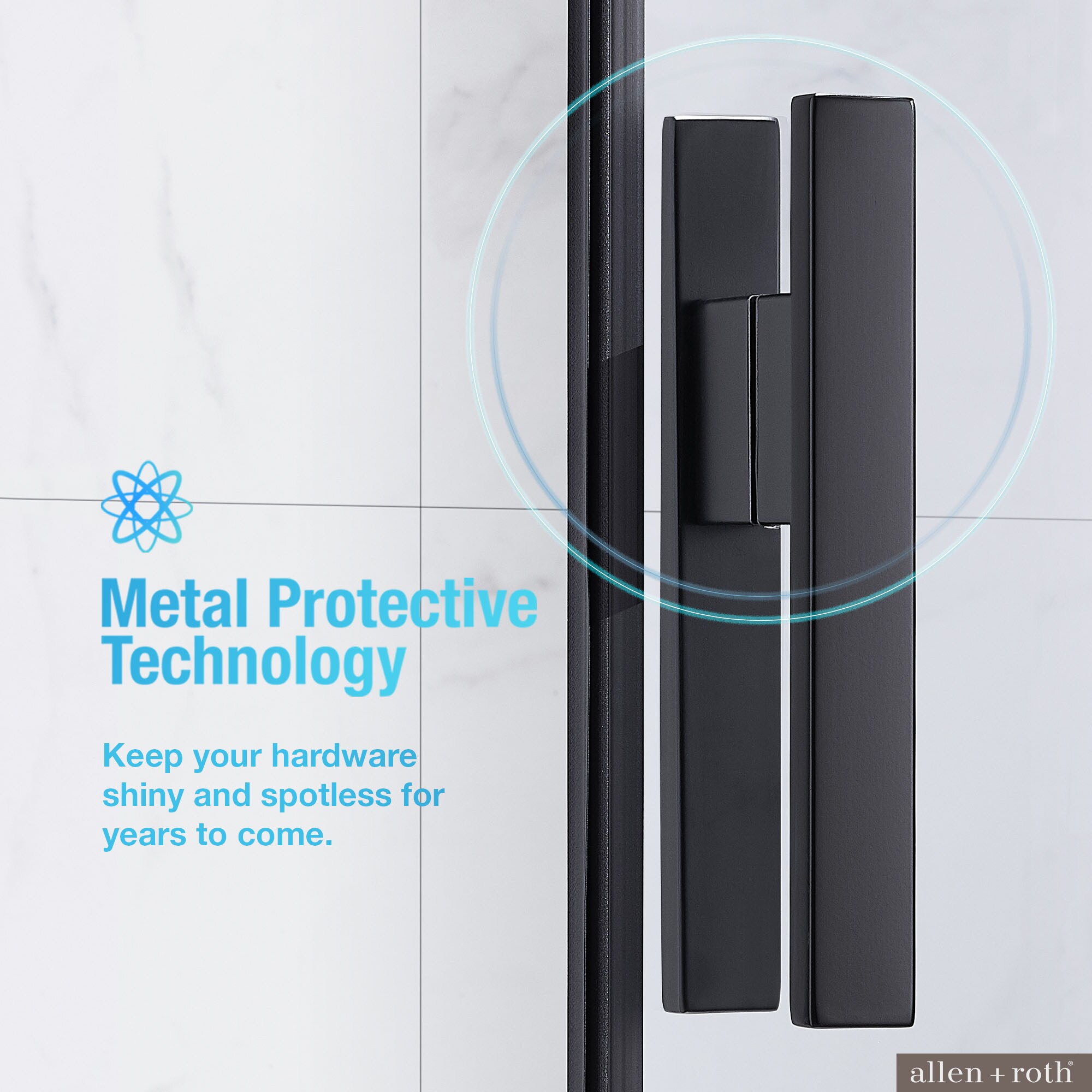 allen + roth Davidson Matte Black 55-11/16-in to 60-1/16-in W x 78.74-in H Semi-frameless Sliding Shower Door