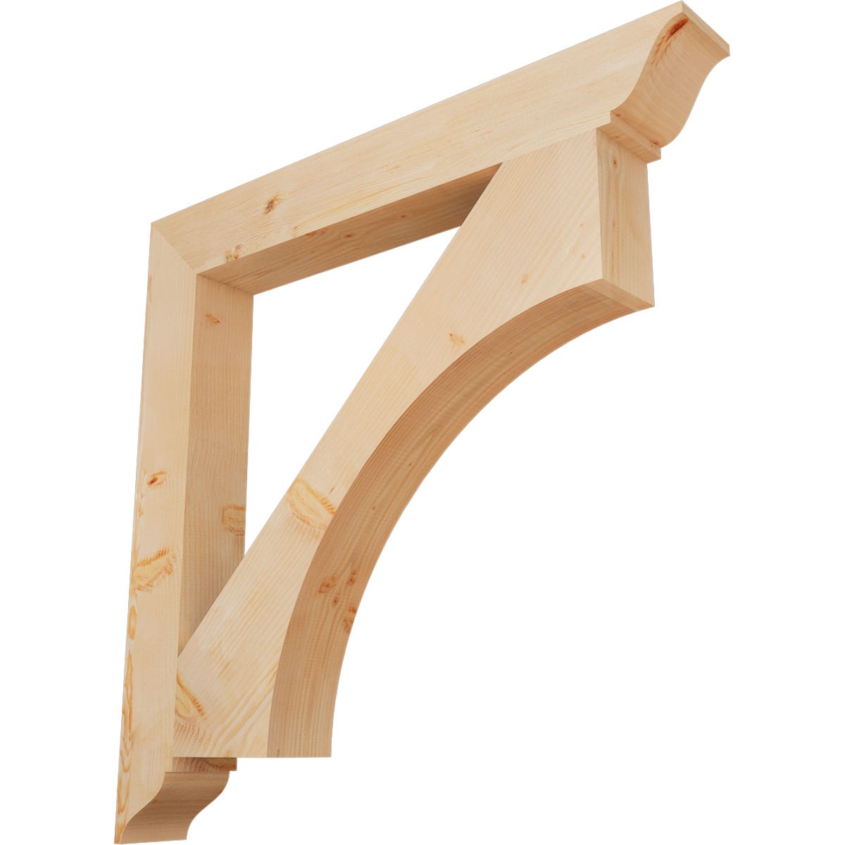 Ekena Millwork BKT06X48X48WTL01SDF Westlake traditional smooth 5-1/2-in x 48-in x 48-in Douglas fir Brown Wood Standard bracket
