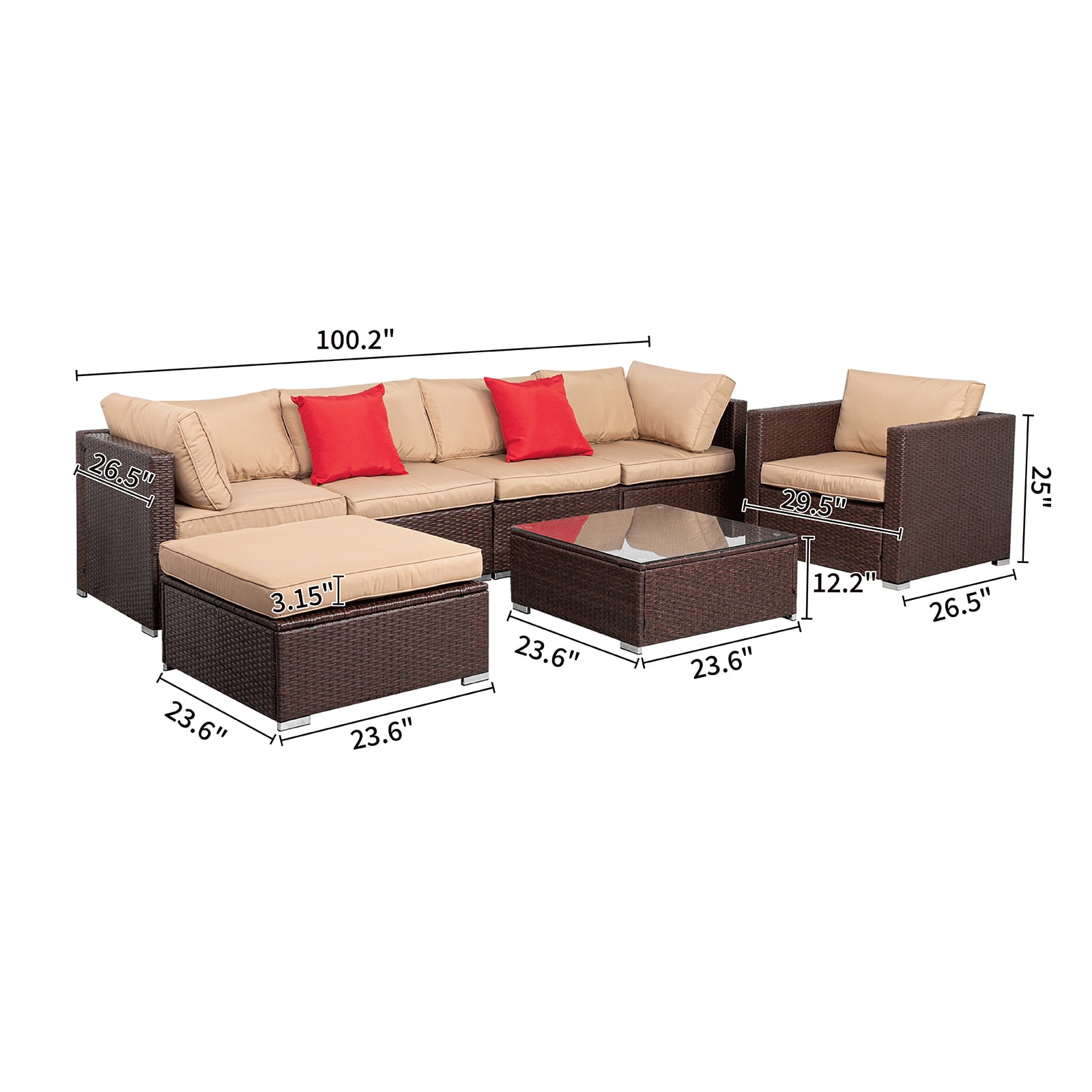 Winado 456032268916 Patio-Conversation-Sets - View #4