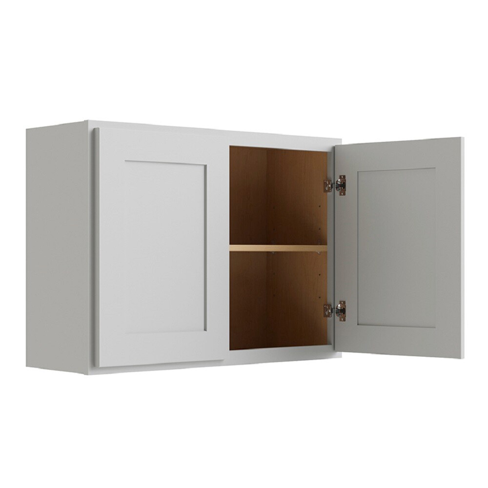 RELIABILT Parkstone 27-in W x 24-in H x 12-in D White Wall Fully Assembled Plywood Cabinet (Shaker Door Style)