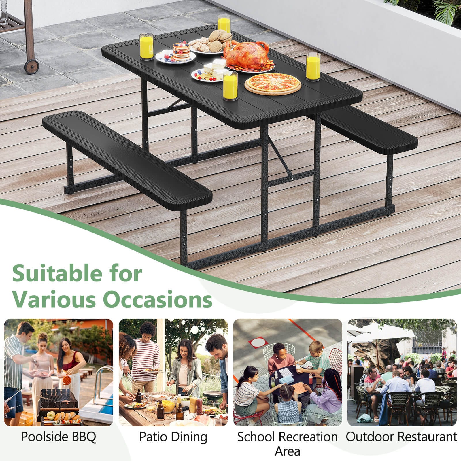 Costway HCST07652 Picnic-Tables - Thumbnail View #4