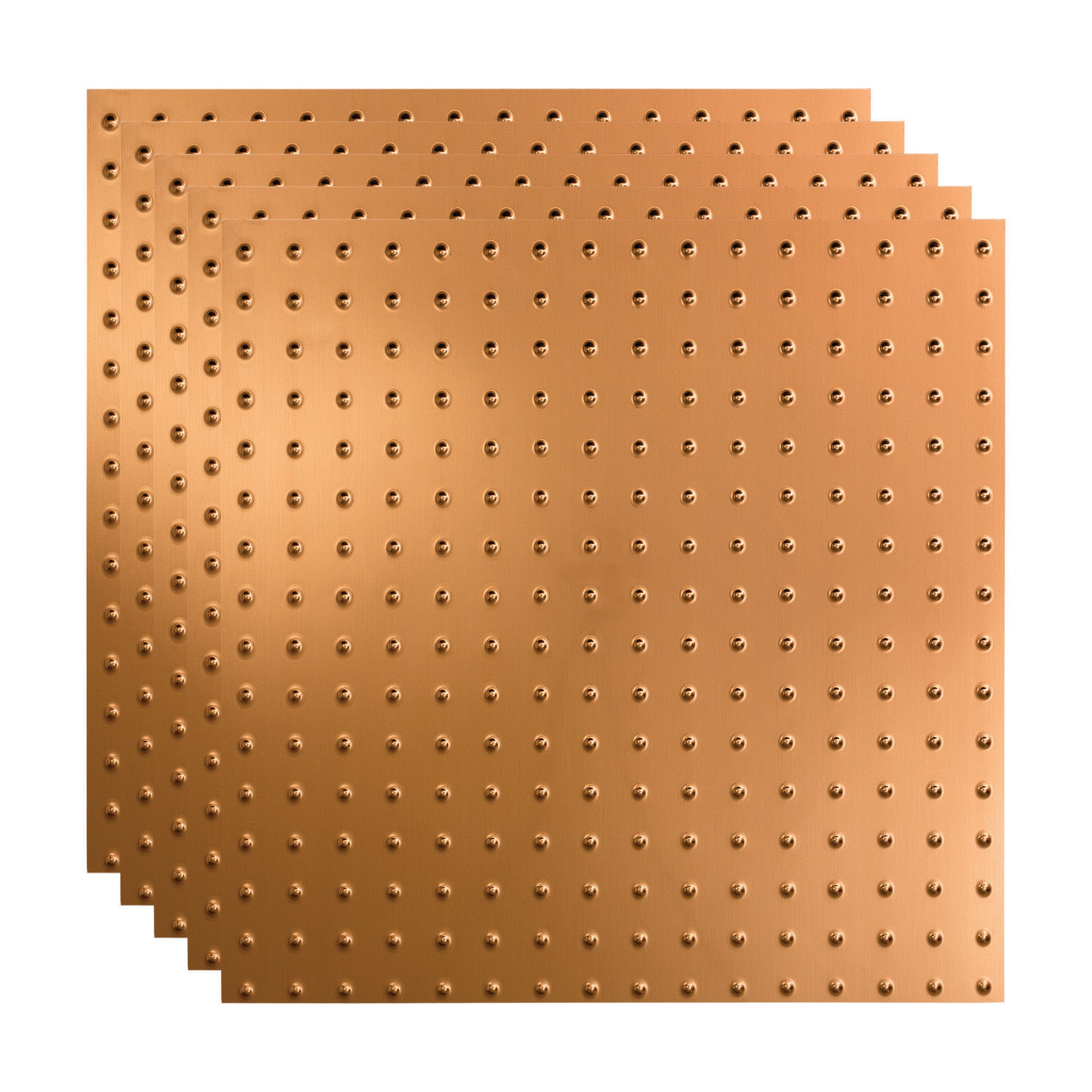 Fasade PL7225 2-ft x 2-ft Minidome Polished Copper PVC Drop Ceiling Tile ( 5 -Pack, 20-Sq. Feet / Case )