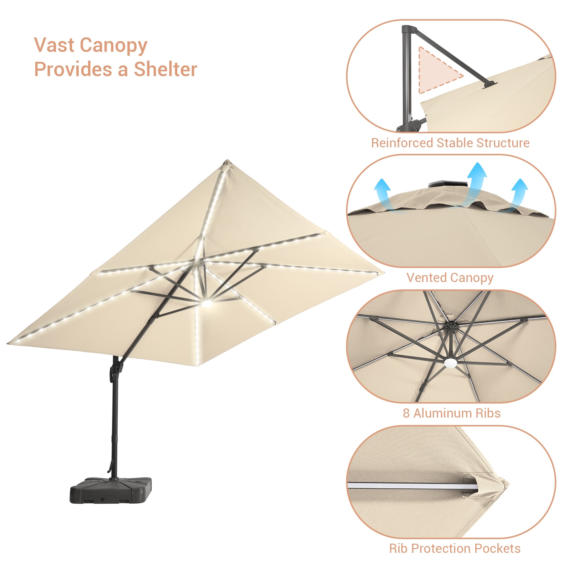 ACEGOSES LW-1159SD-LED Umbrellas-2 - View #6