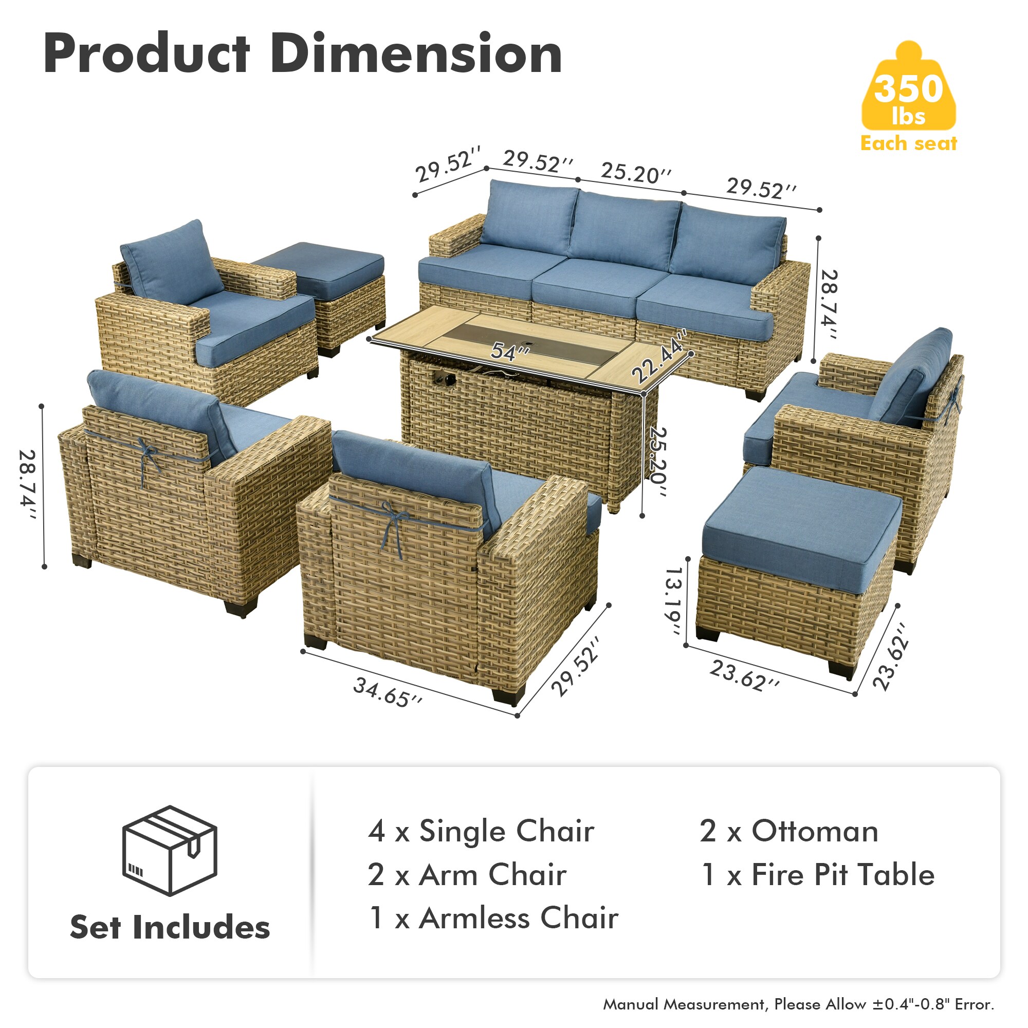 Ovios RFP504-TS509 Patio-Conversation-Sets - View #9