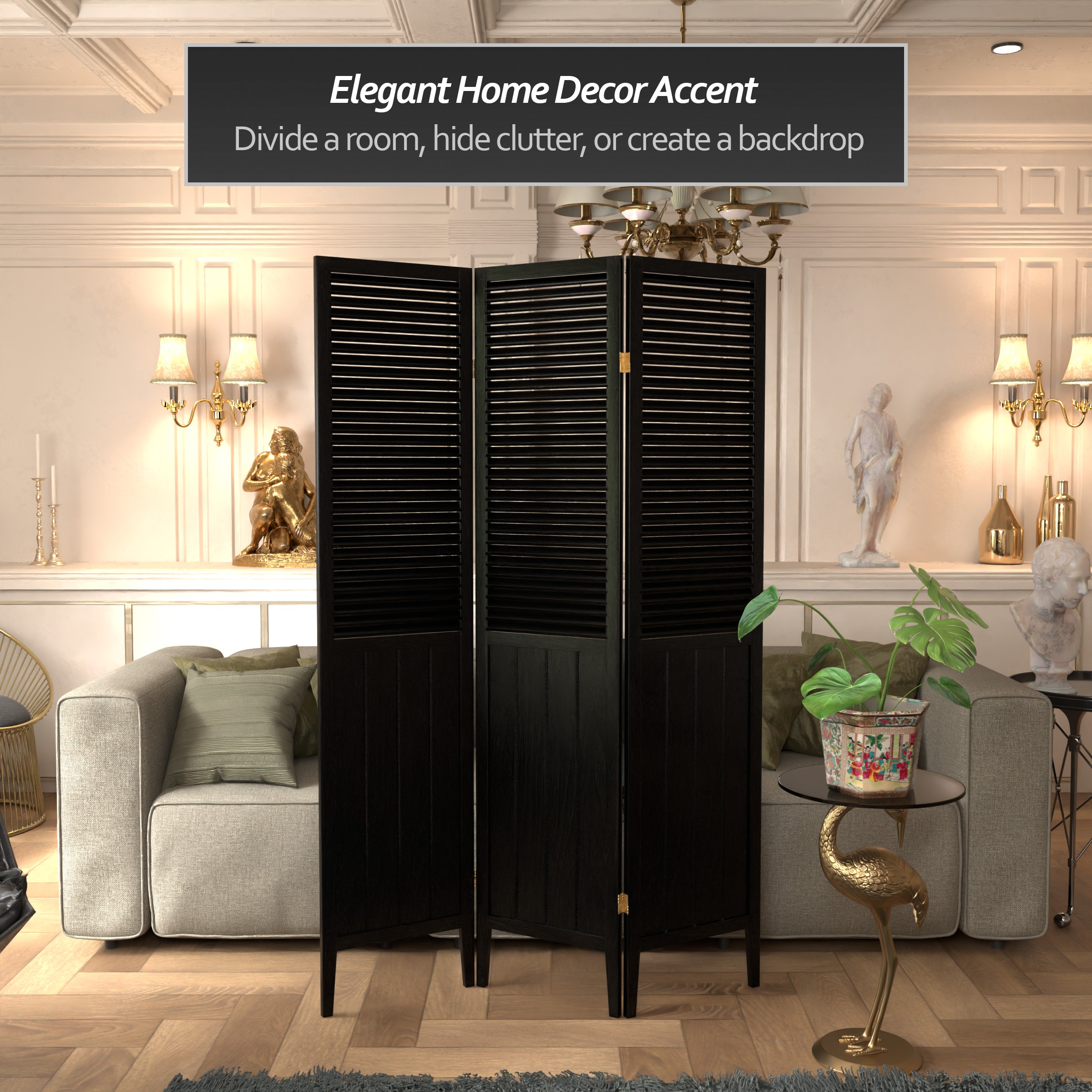 Red Lantern BEAD-BLK-3P Indoor-Privacy-Screens - View #3