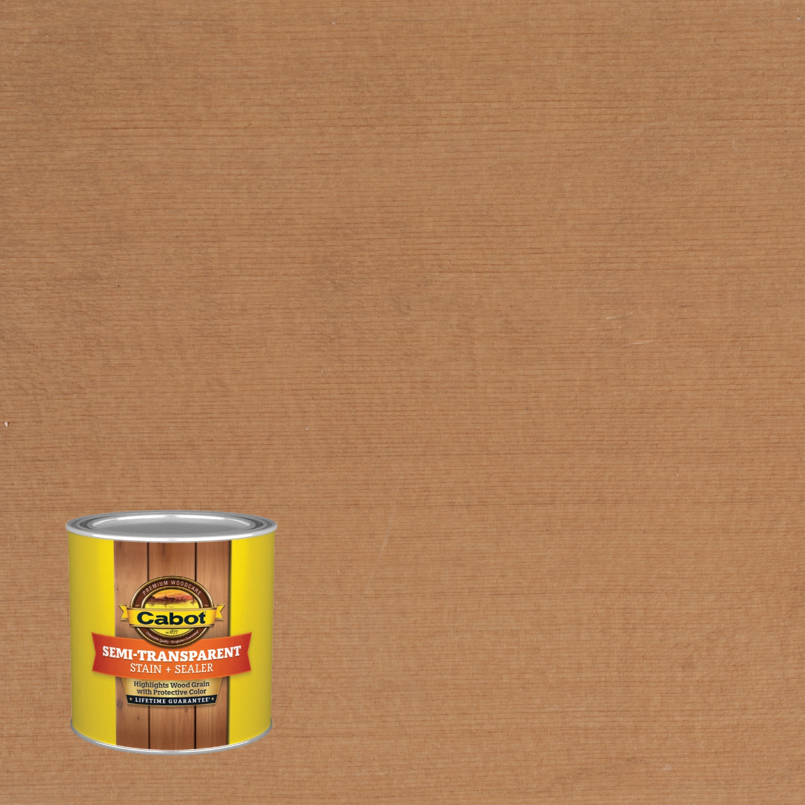 Red Cedar Semi-transparent Exterior Wood Stain and Sealer (Half-pint) in Brown | - Cabot RED CEDAR-1614376