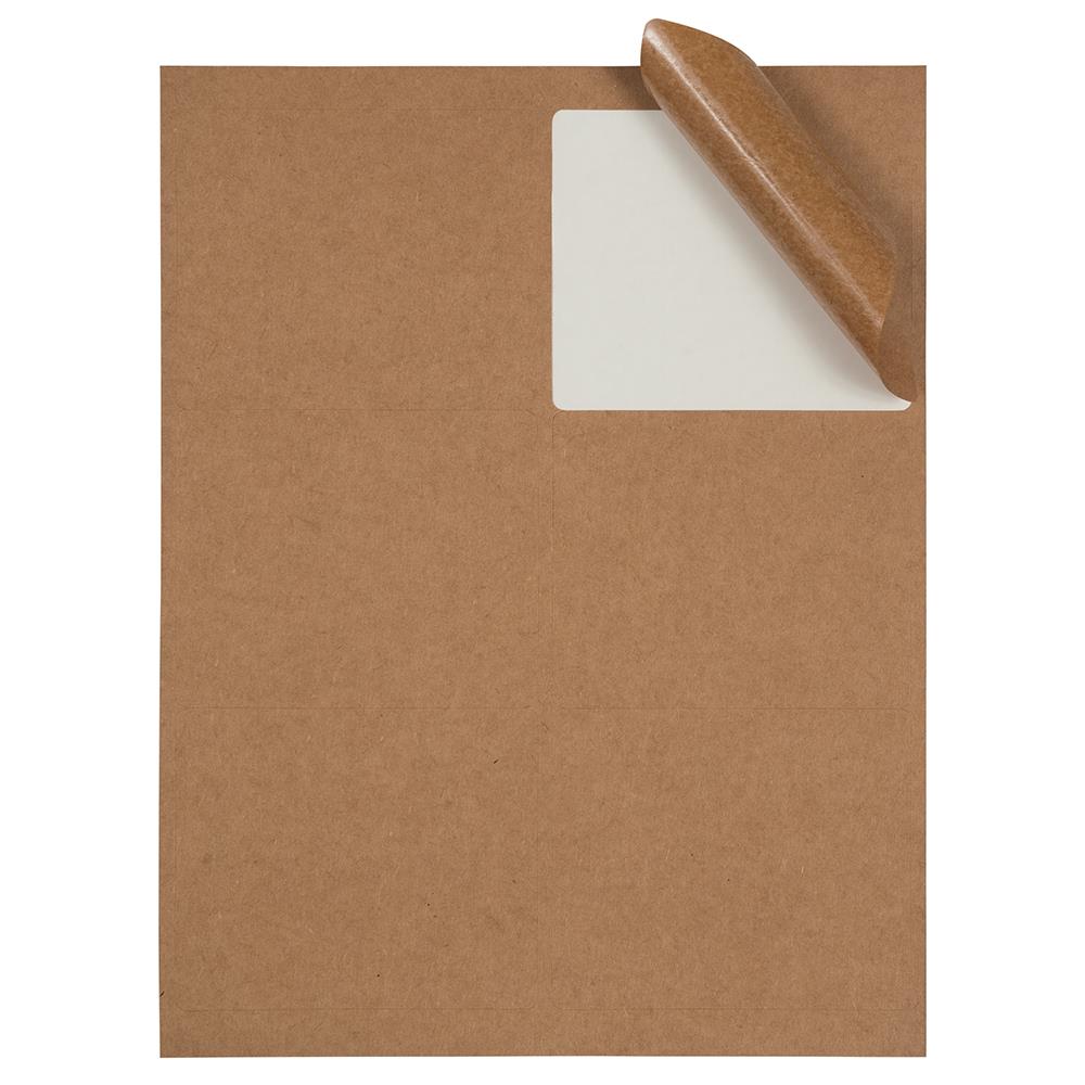 JAM Paper JAM PAPER Shipping Address Labels, Large, 3-1/3 x 4, Brown ...