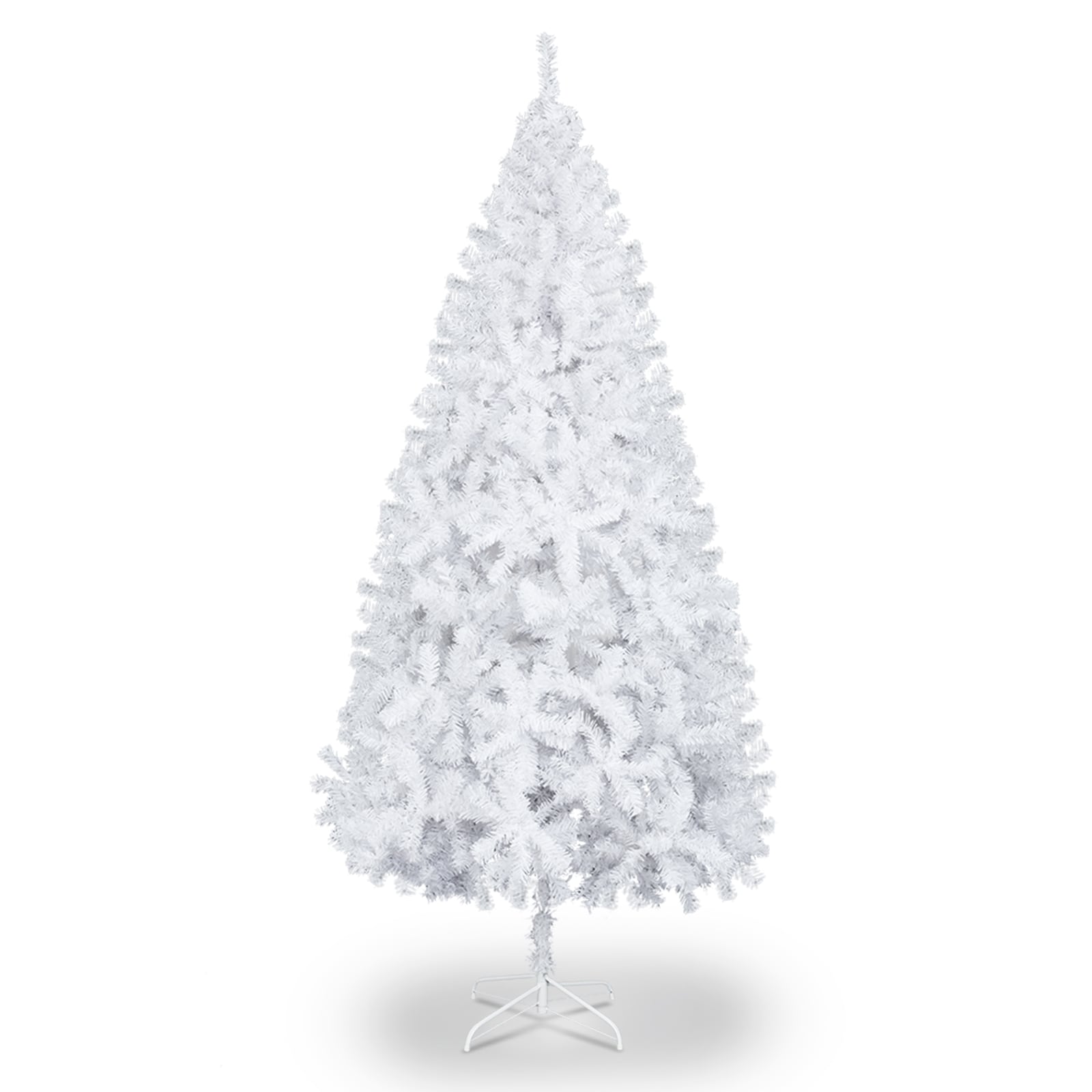 Kazeila 27760771 6 FT Artificial Christmas Tree Unlit Hinged Christmas Pine Tree 800 Branch Tips Sturdy Metal Base for Home Store Party Holiday Decor White