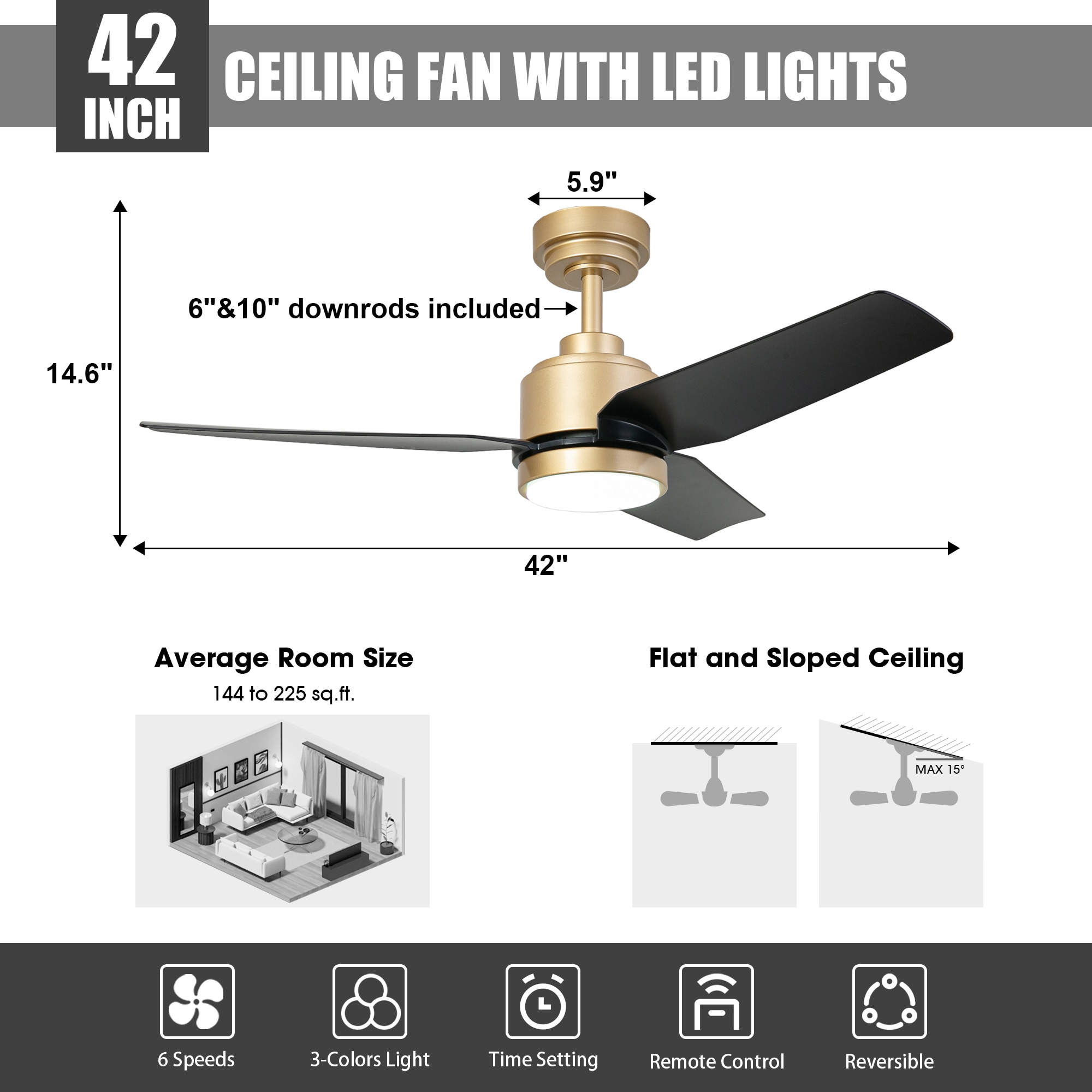 VACZON VZA01A116GD Ceiling-Fans - View #10