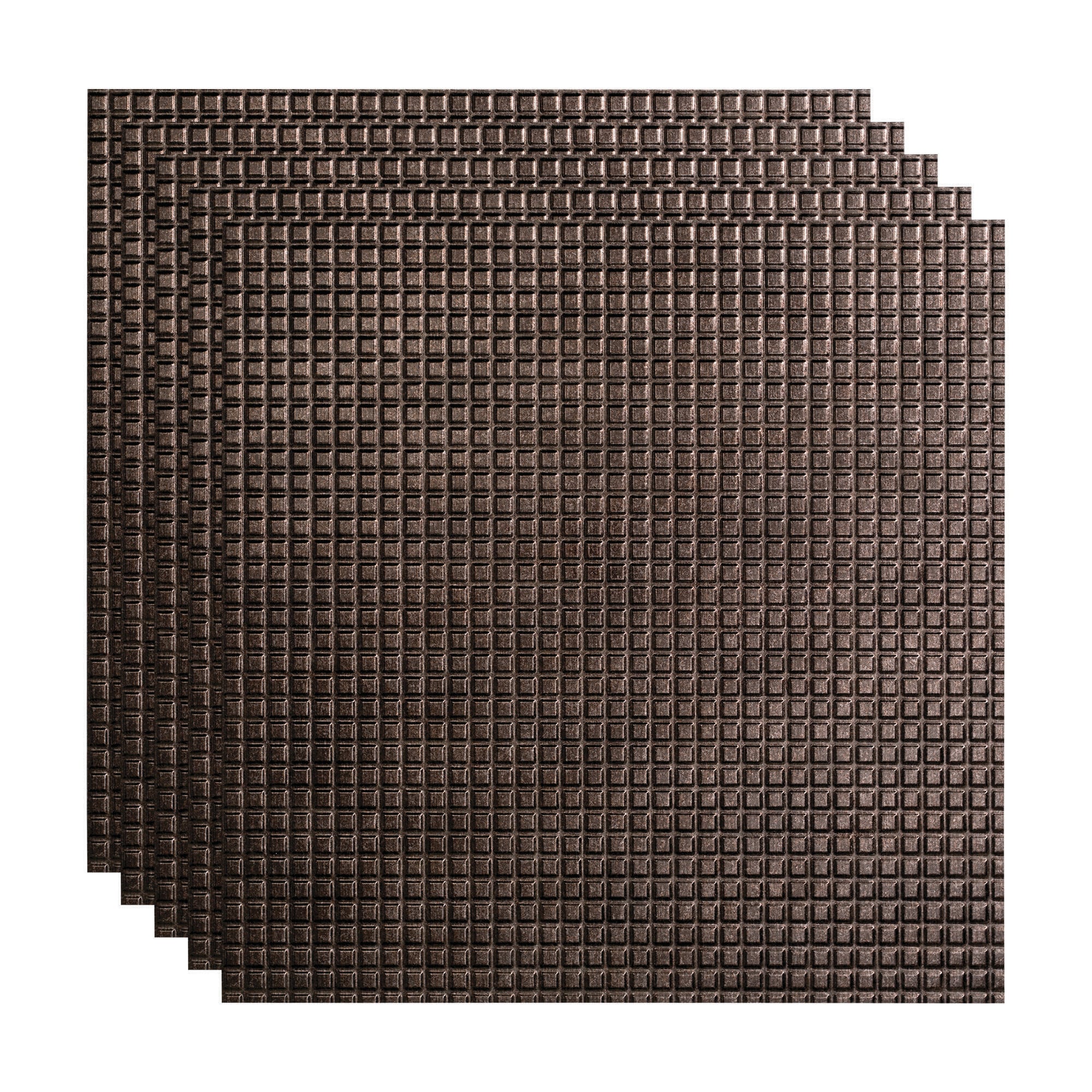 Fasade PL6227 2-ft x 2-ft Square Smoked Pewter PVC Drop Ceiling Tile ( 5 -Pack, 20-Sq. Feet / Case )