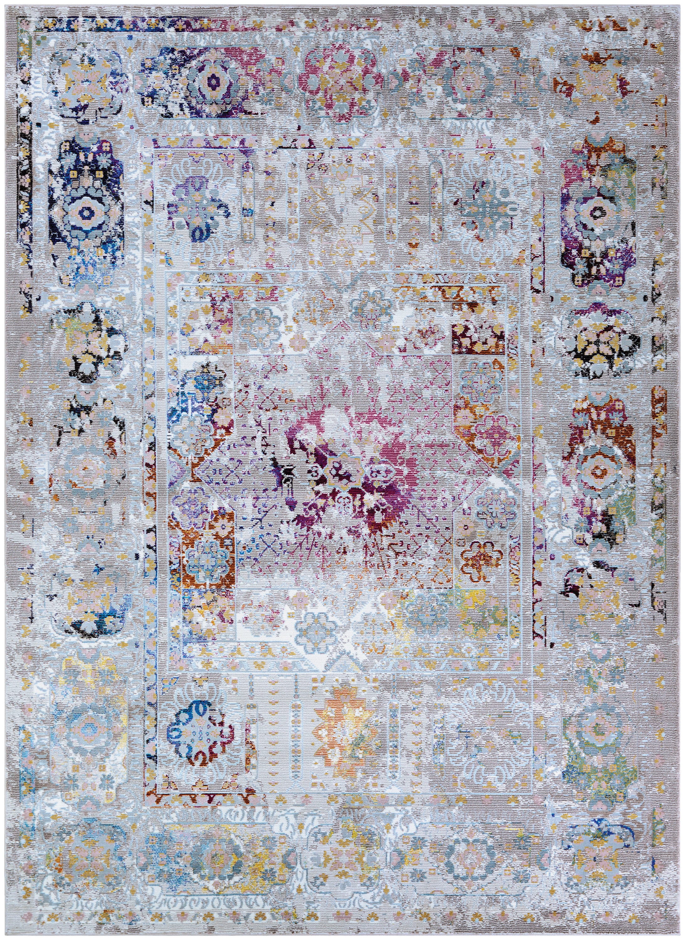 Couristan A7650233036056T Gypsy 3 x 5 (ft) Polypropylene Magenta Rectangular Indoor Floral/Botanical Area rug