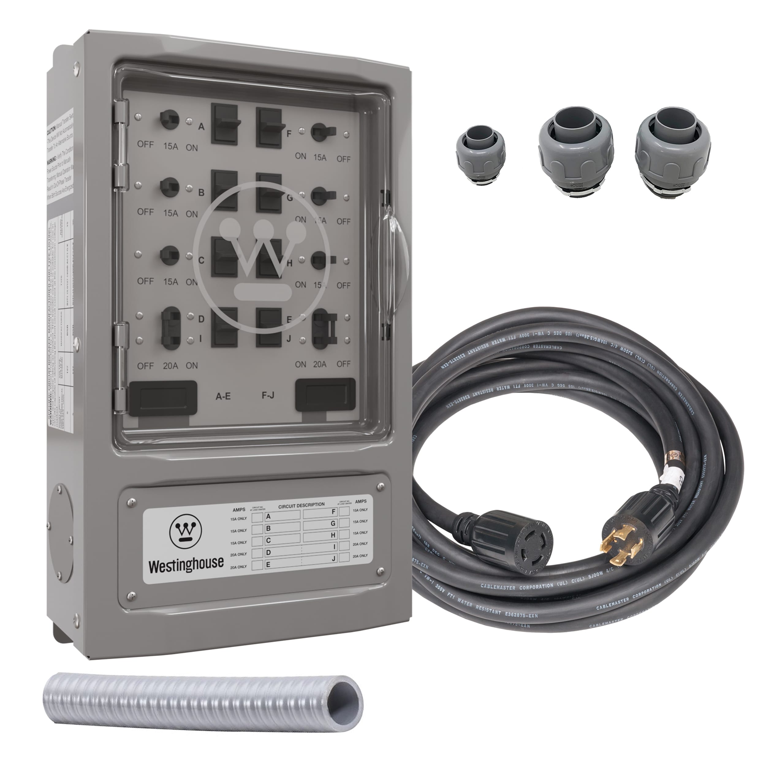 Westinghouse 30-Amp 7500 Rated Watt Transfer Switch Kit Manual Transfer Switch WMTS30A10C Sansujyuku sansujyuku.com