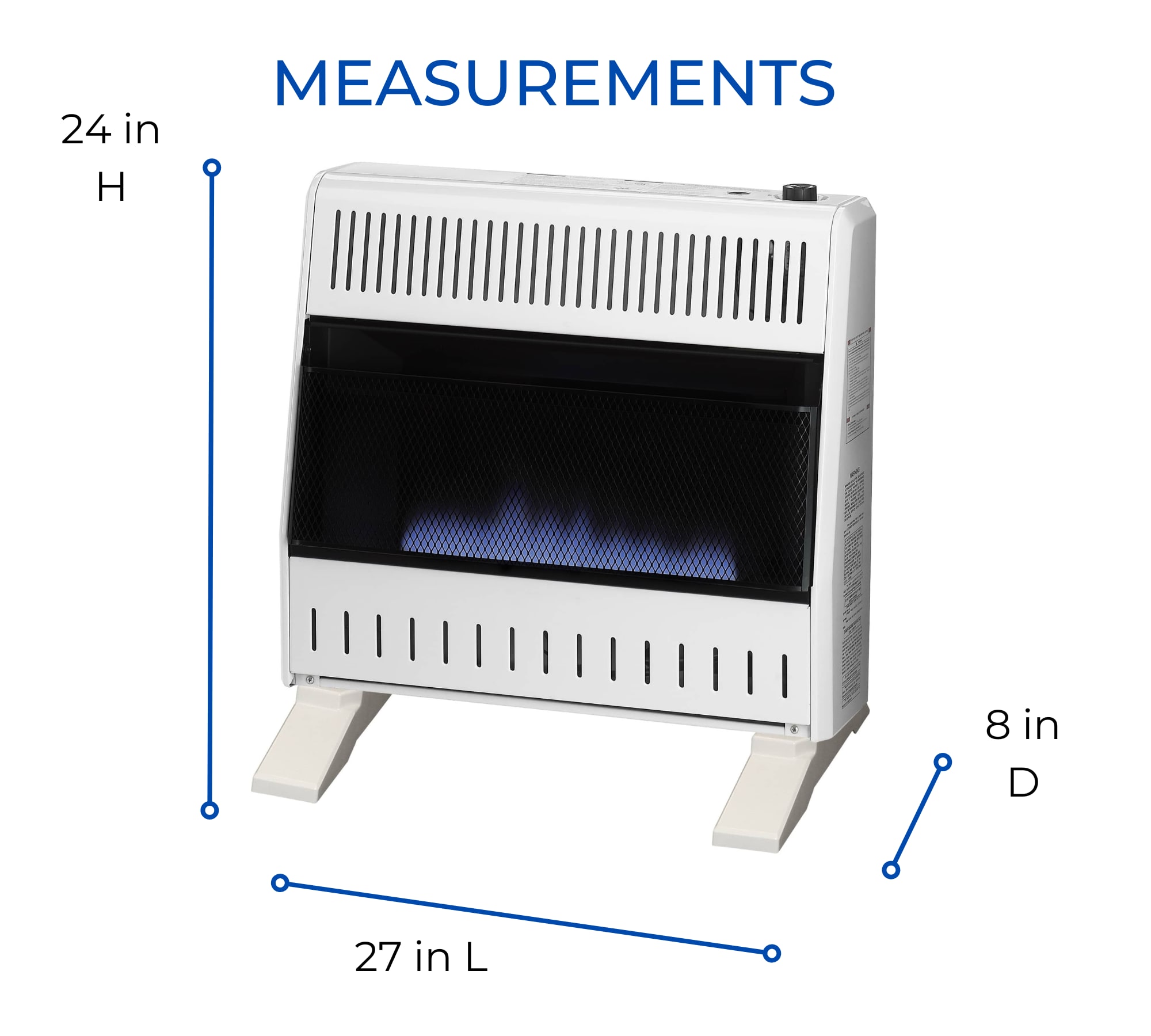 ProCom 30000-BTU Wall Or Floor-Mount Indoor Natural Gas Vent-Free ...