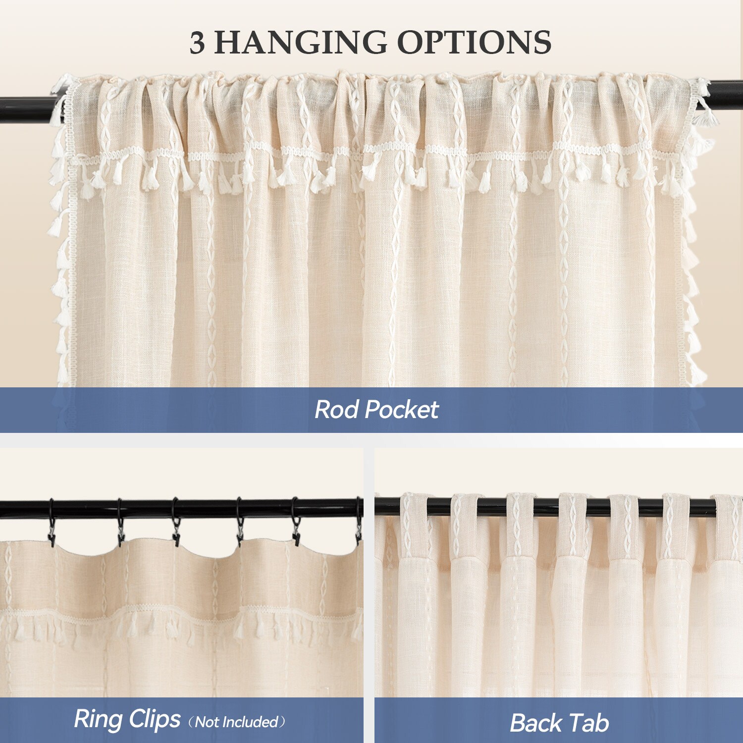 Awesome Home AW-BO-5296NA curtains - View #5