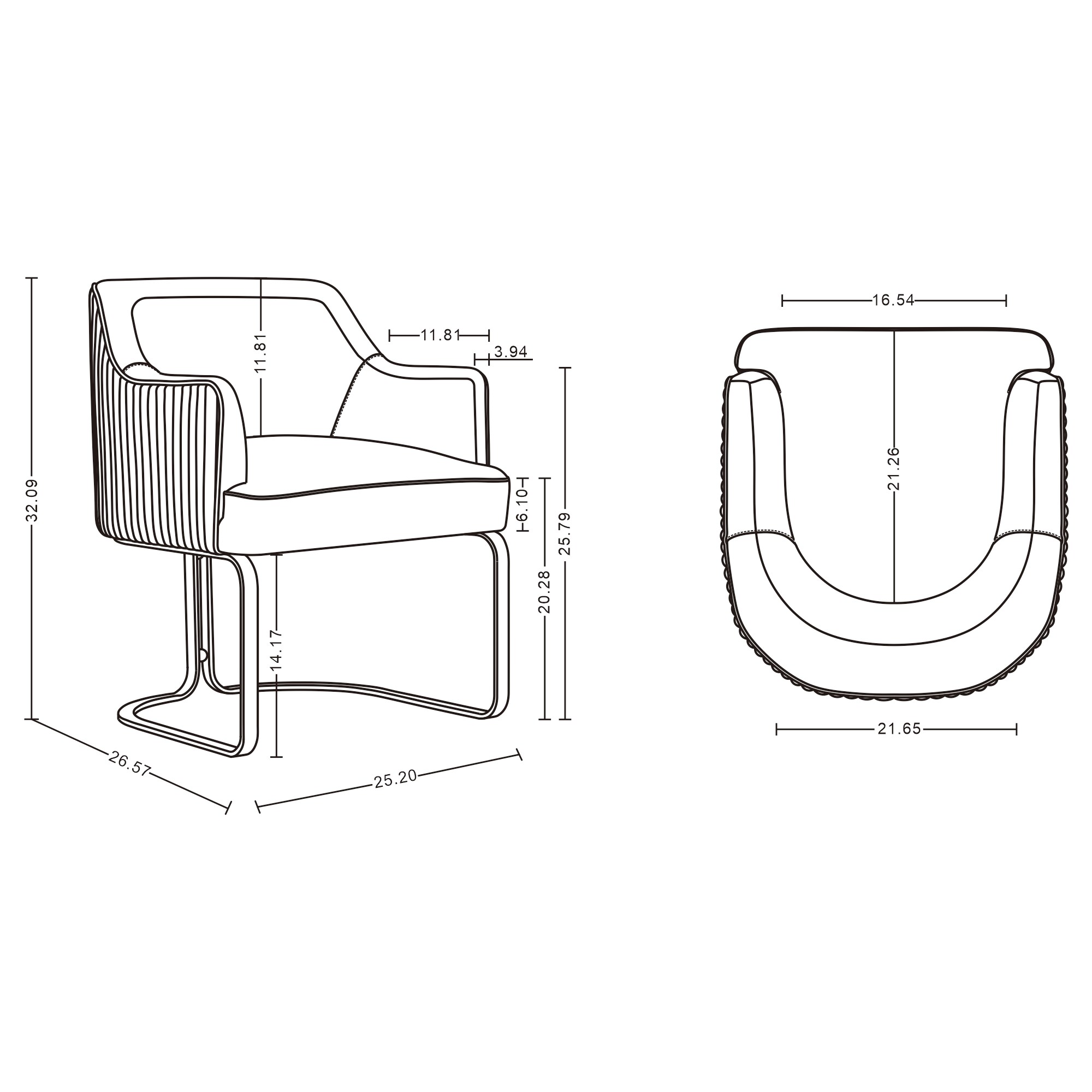 Manhattan Comfort 2-DC078-CR Dining-Chairs - View #3