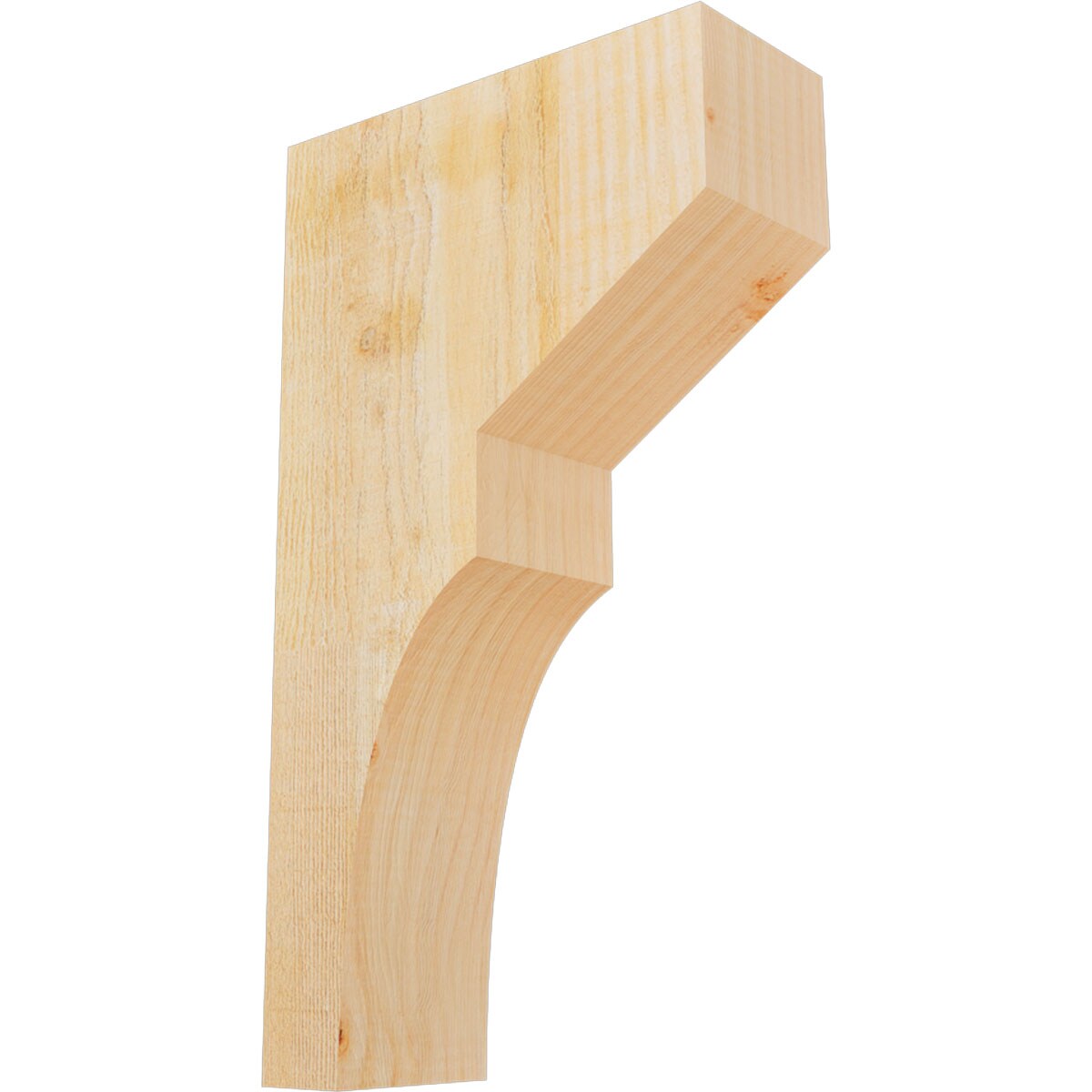 Ekena Millwork COR04X10X18MON00RDF 4-in x 10-in x 18-in Monterey Unfinished Douglas fir Wood Paintable/Stainable Corbel